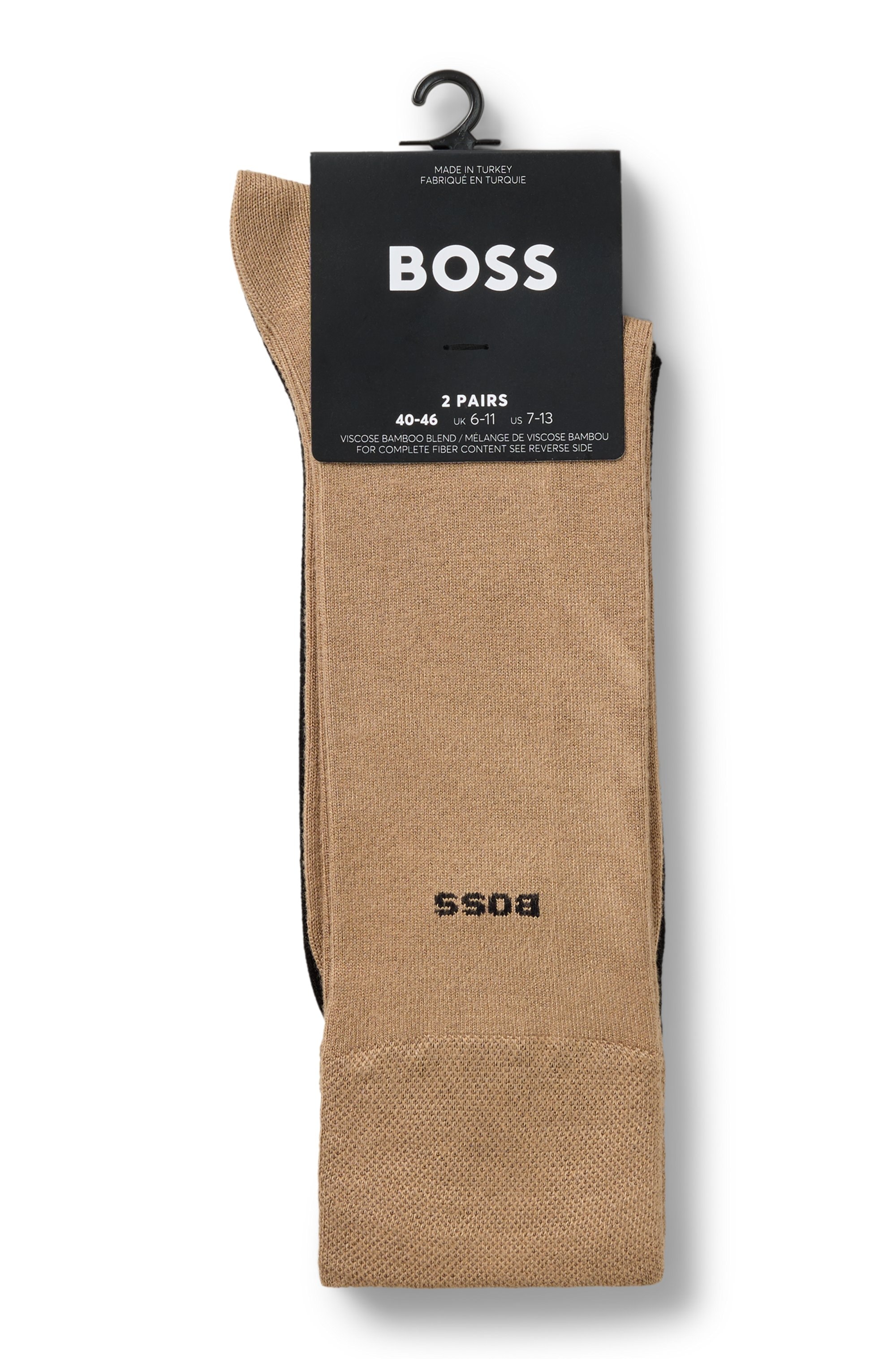 BOSS Businesssocken »2P RS Bamboo 1027« Packung, 2 Paar tlg. mit Strickbündchen