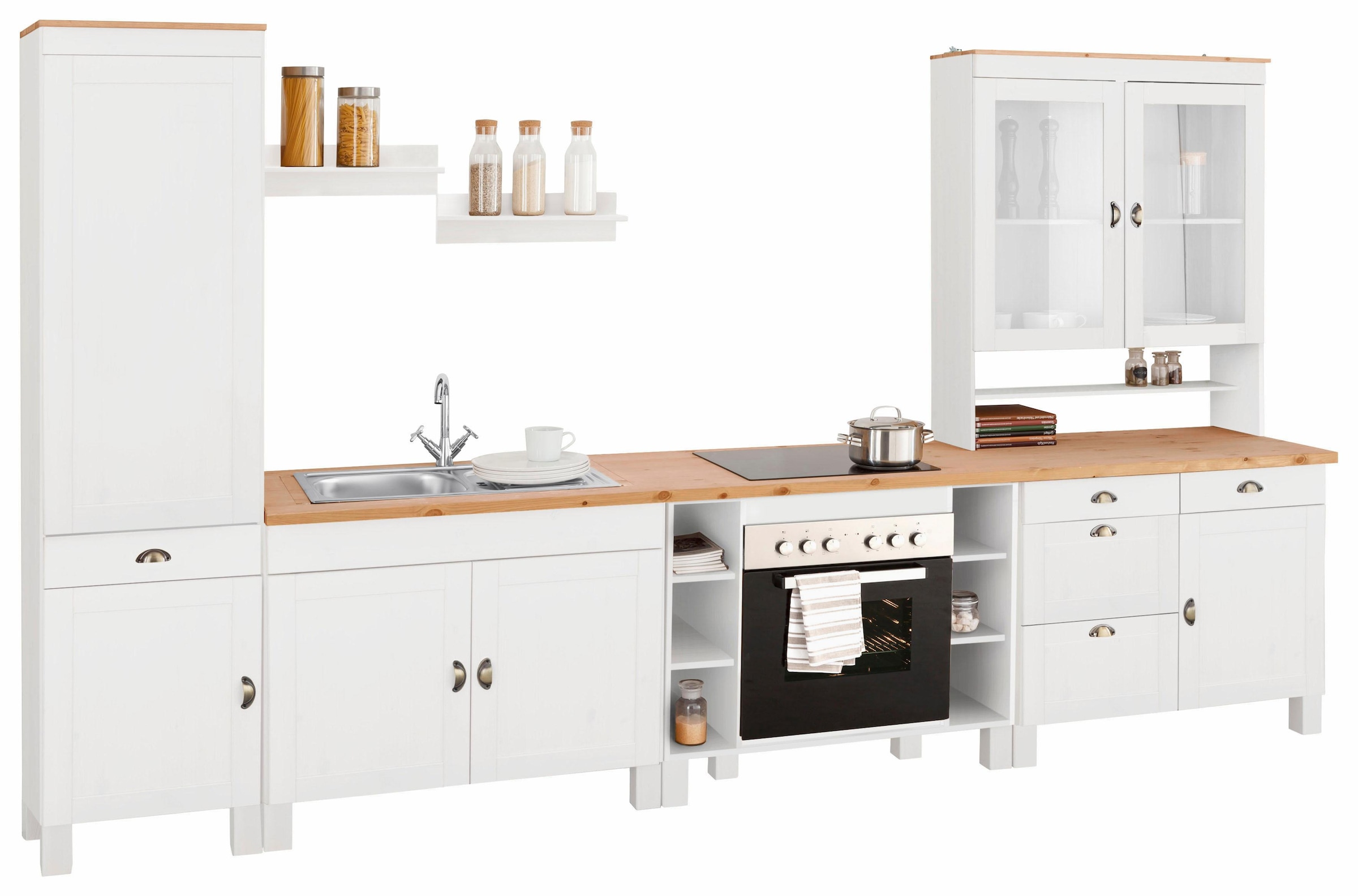 Home affaire Küchenzeile »Oslo«, Breite 350 E-Geräte auf Arbeitsplatte versandkostenfrei 35mm cm, stark, ohne