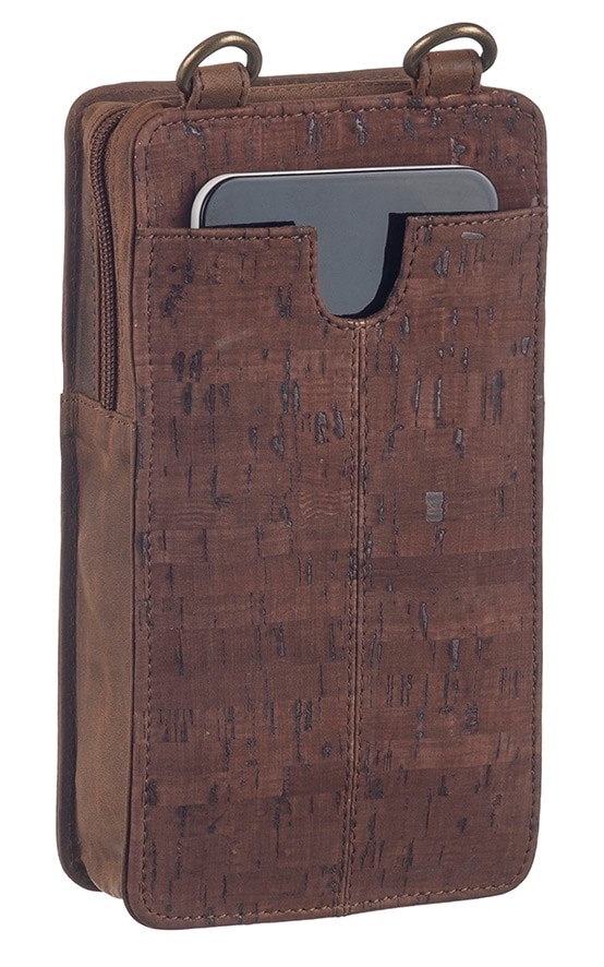 GreenLand Nature Handytasche »NATURE leather-cork«, mit aufgesetzter Geldbörse