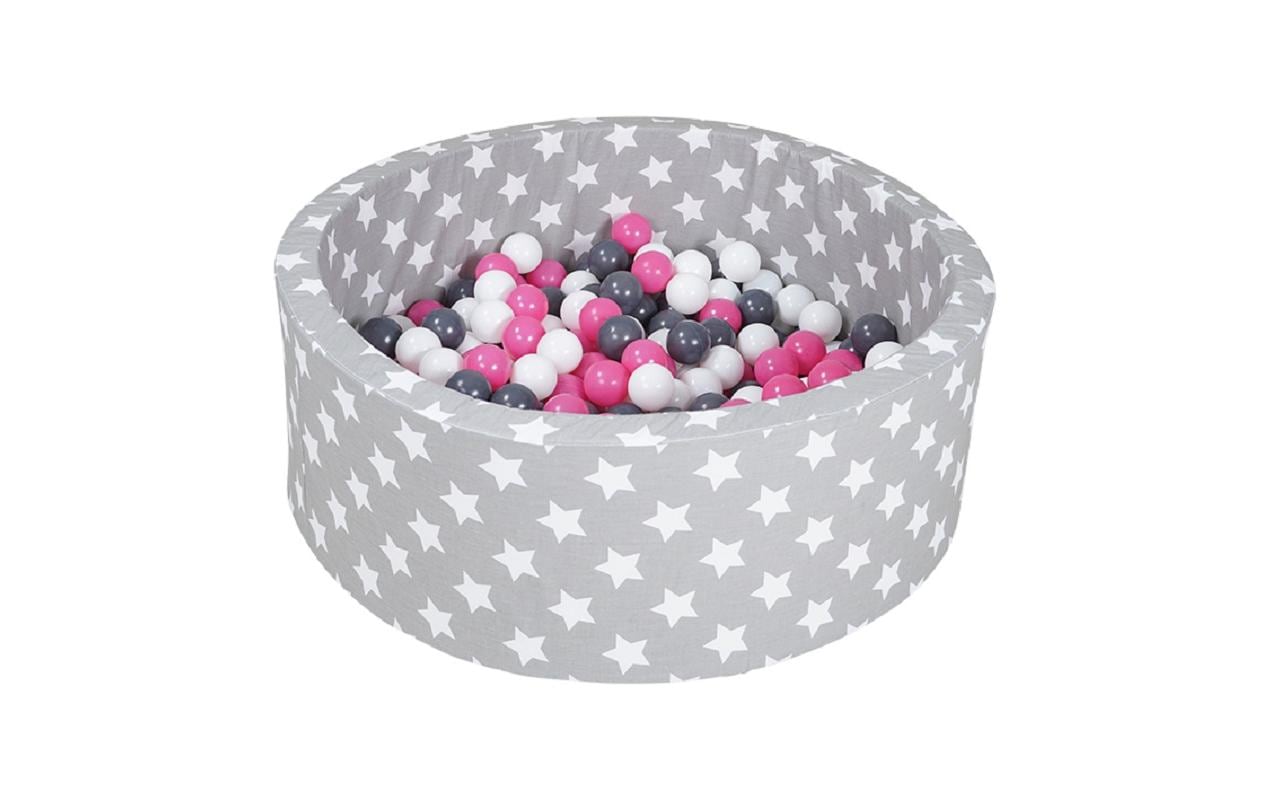 Image of Knorrtoys® Bällebad »Grey White Stars 300 Bälle creme/grey/rose« bei Ackermann Versand Schweiz