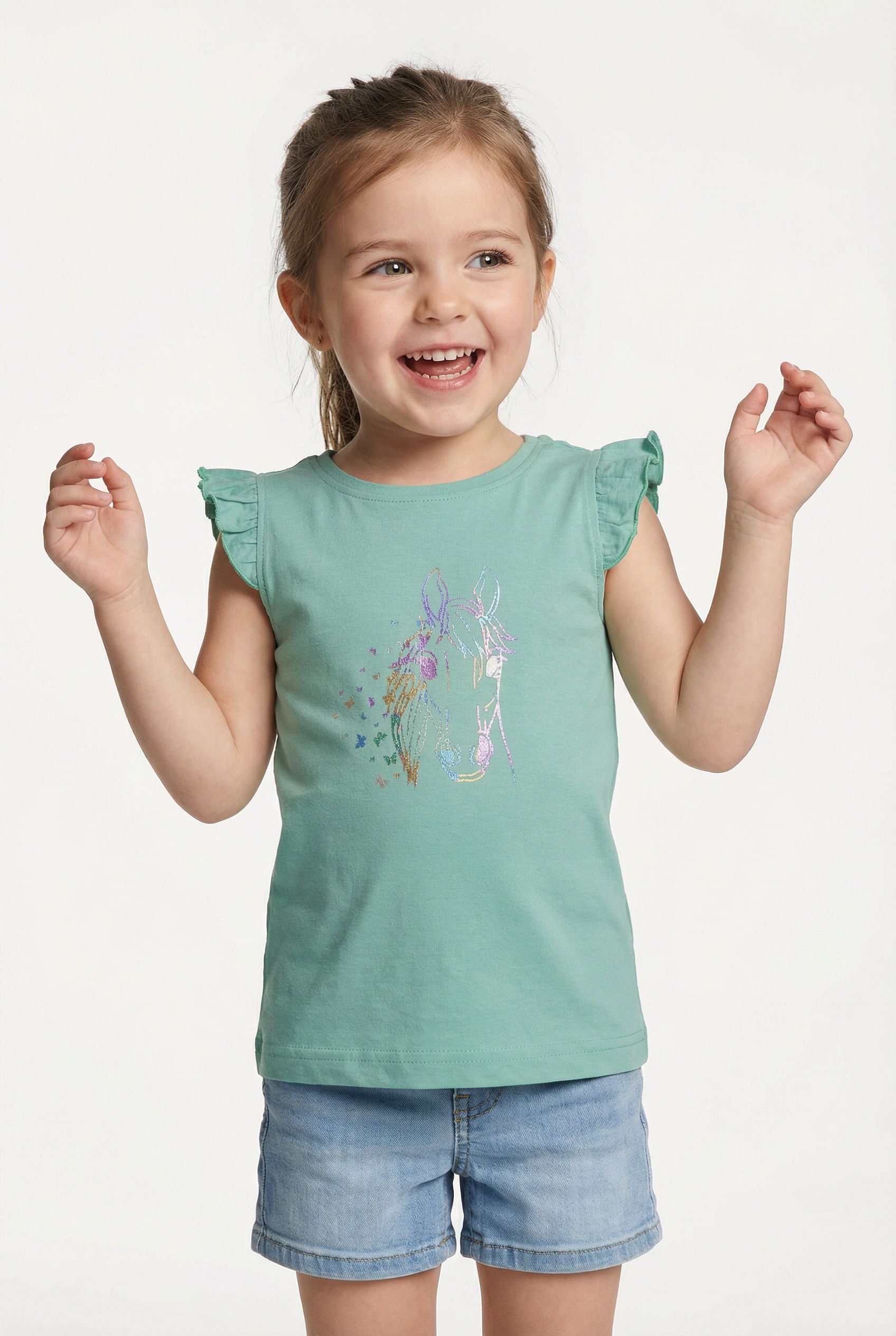 Image of Blue Seven T-Shirt mit tollem Pferdemotiv