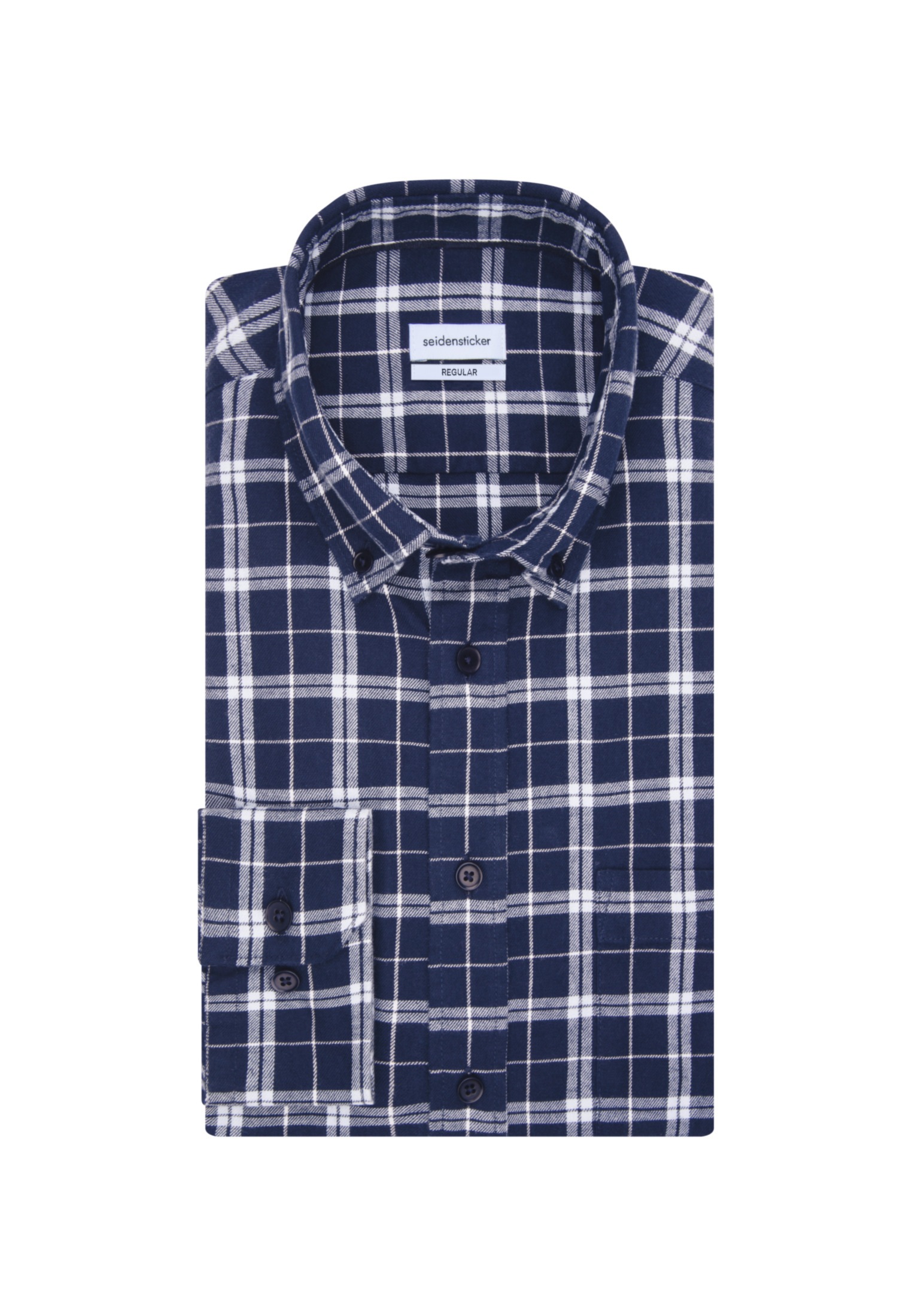 seidensticker Businesshemd »Schwarze Rose«, Regular Langarm Button-Down-Kragen Karo