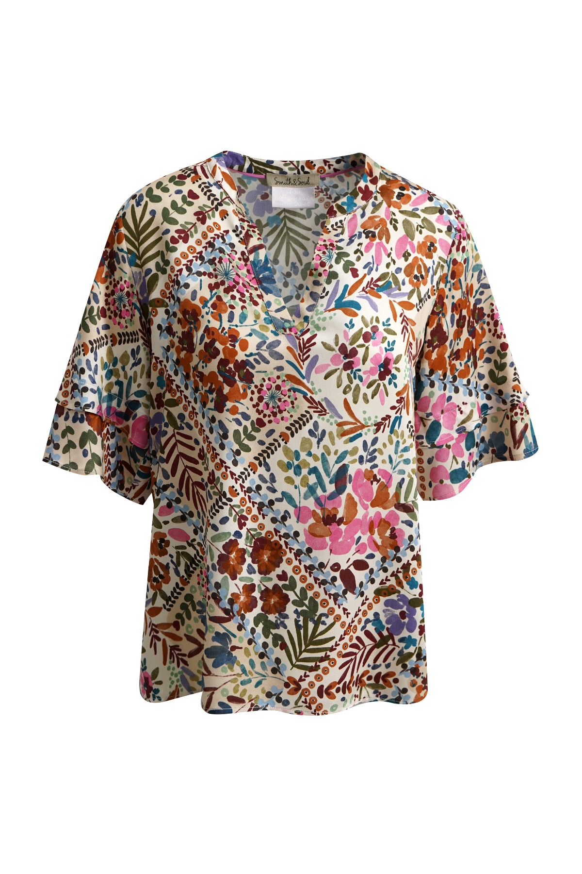 Smith & Soul Kurzarmbluse mit Allover-Print