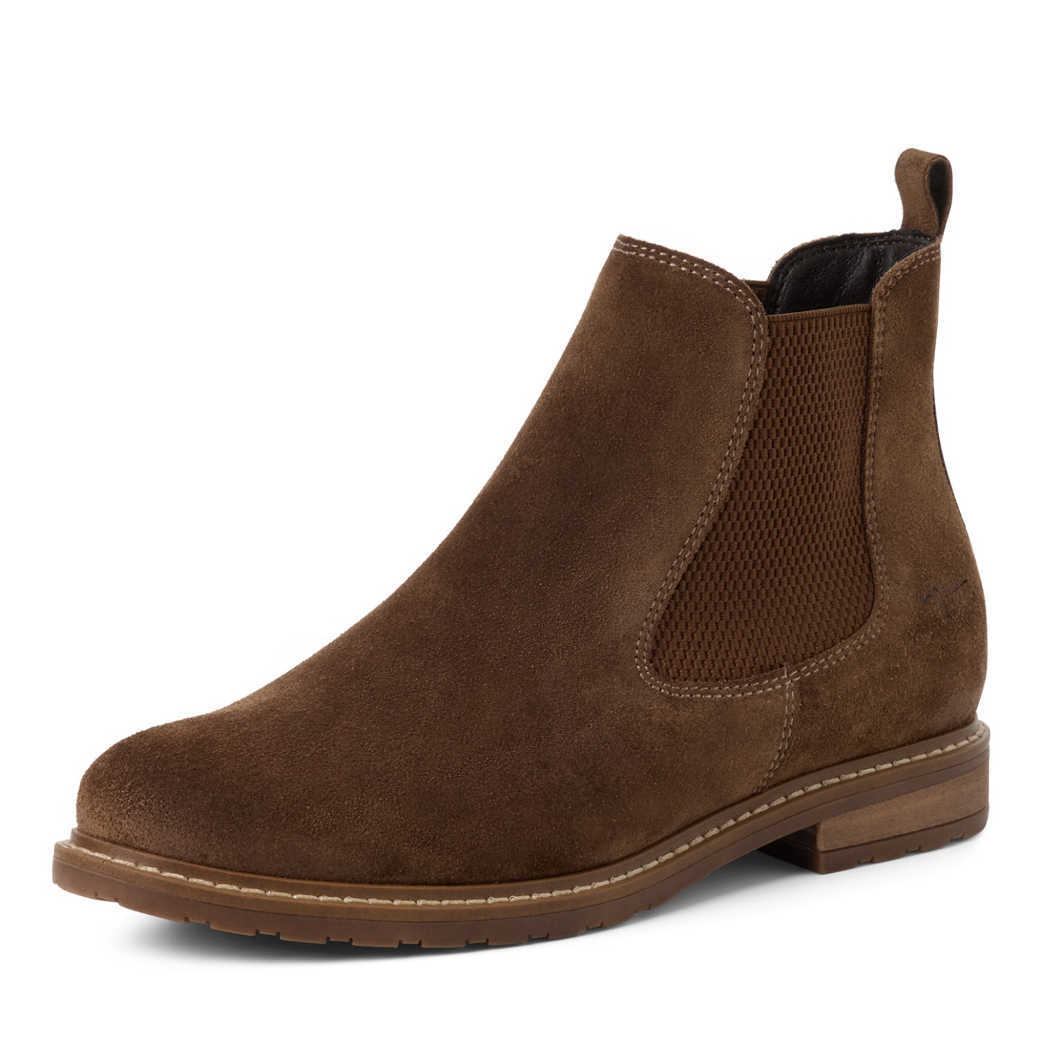 Image of Tamaris Chelseaboots Blockabsatz, Stiefelette mit Anziehlasche, schmale Form