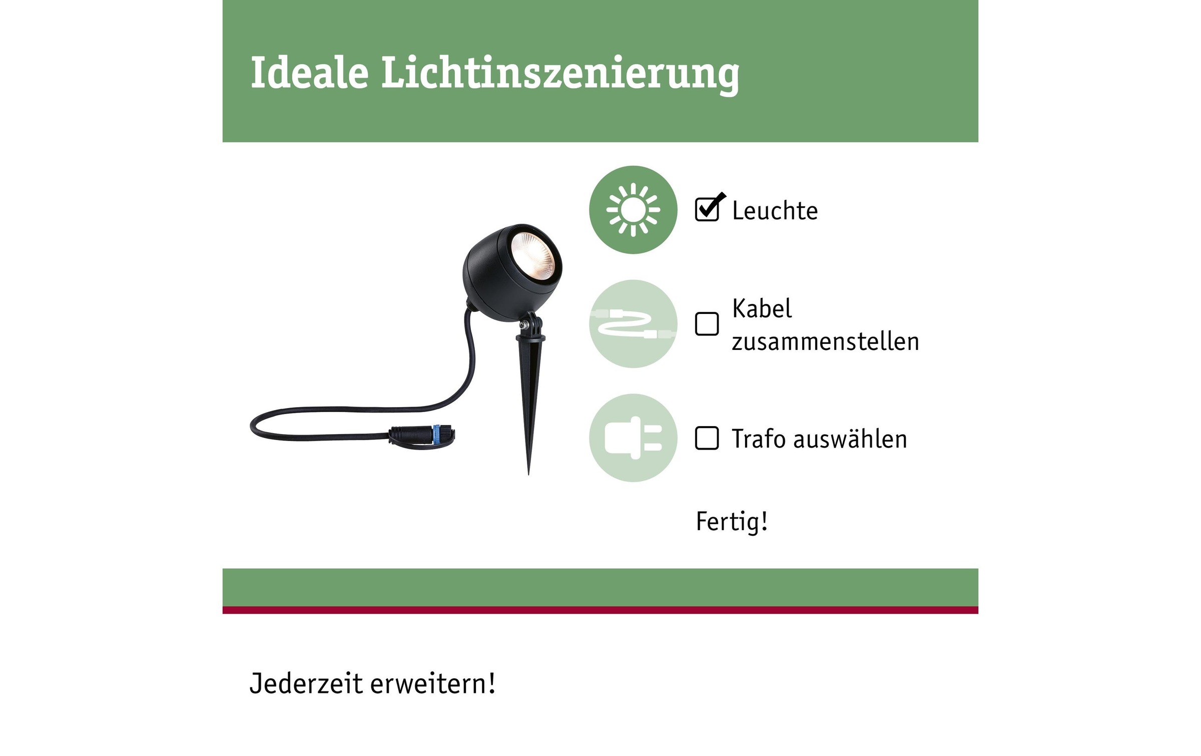 Paulmann LED Gartenleuchte »Plug & Shine«