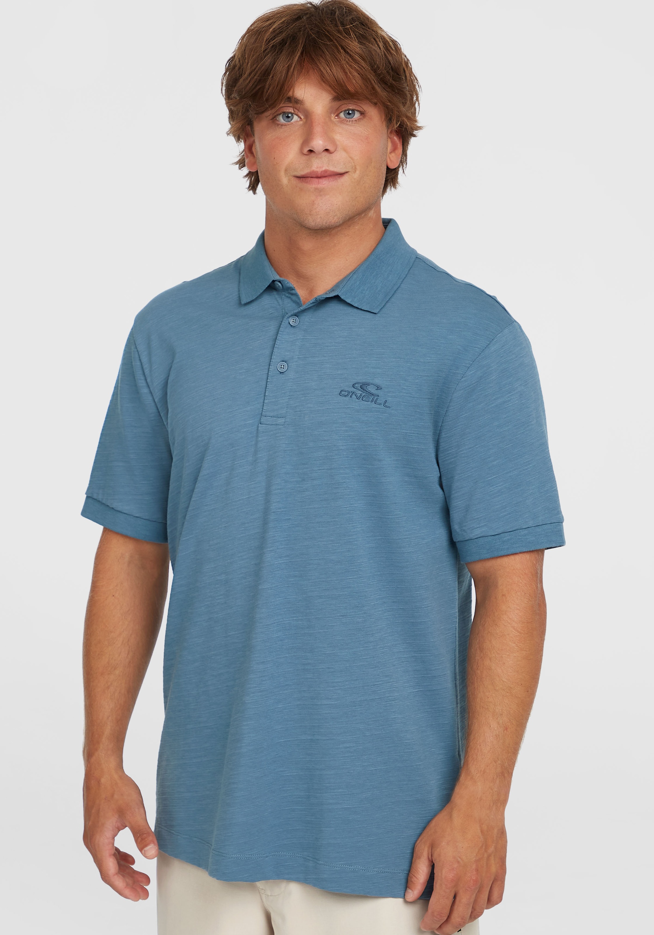 Image of ONeill Poloshirt "Small Logo Poloshirt" mit Stickerei auf der Brust, geknöpfter Polokragen, aus Slub-Jersey