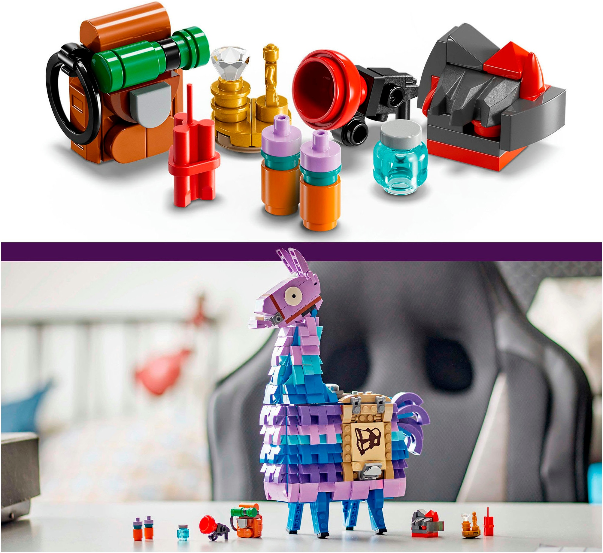 LEGO® Pions de construction »Vorratslama (77071), LEGO Fortnite« Made in Europe