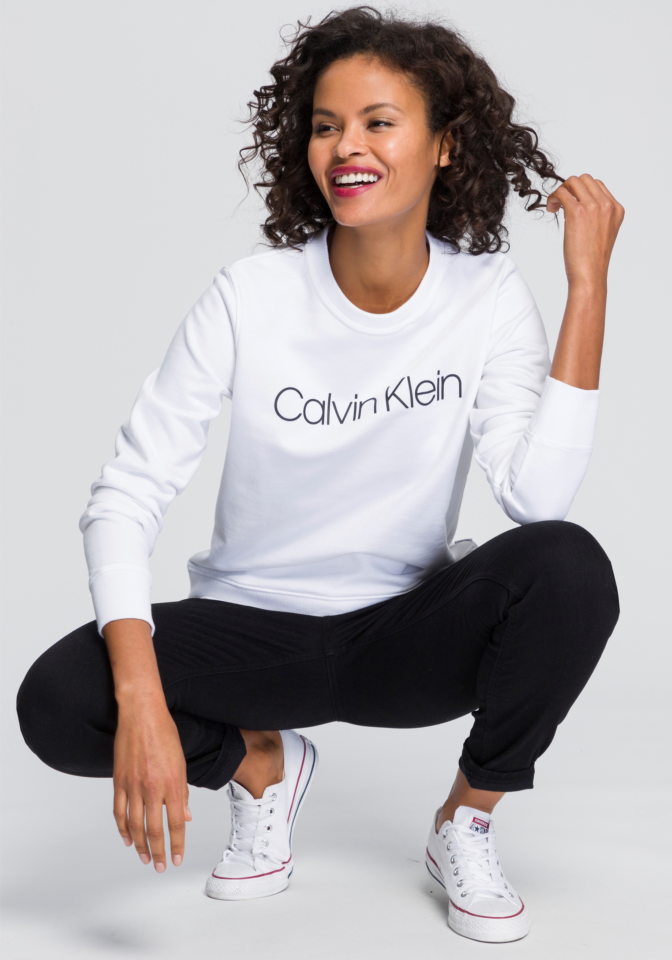 Klein simplement HWK«, Acheter Calvin Logo-Schriftzug Klein LOGO Sweatshirt Calvin »LS CORE mit