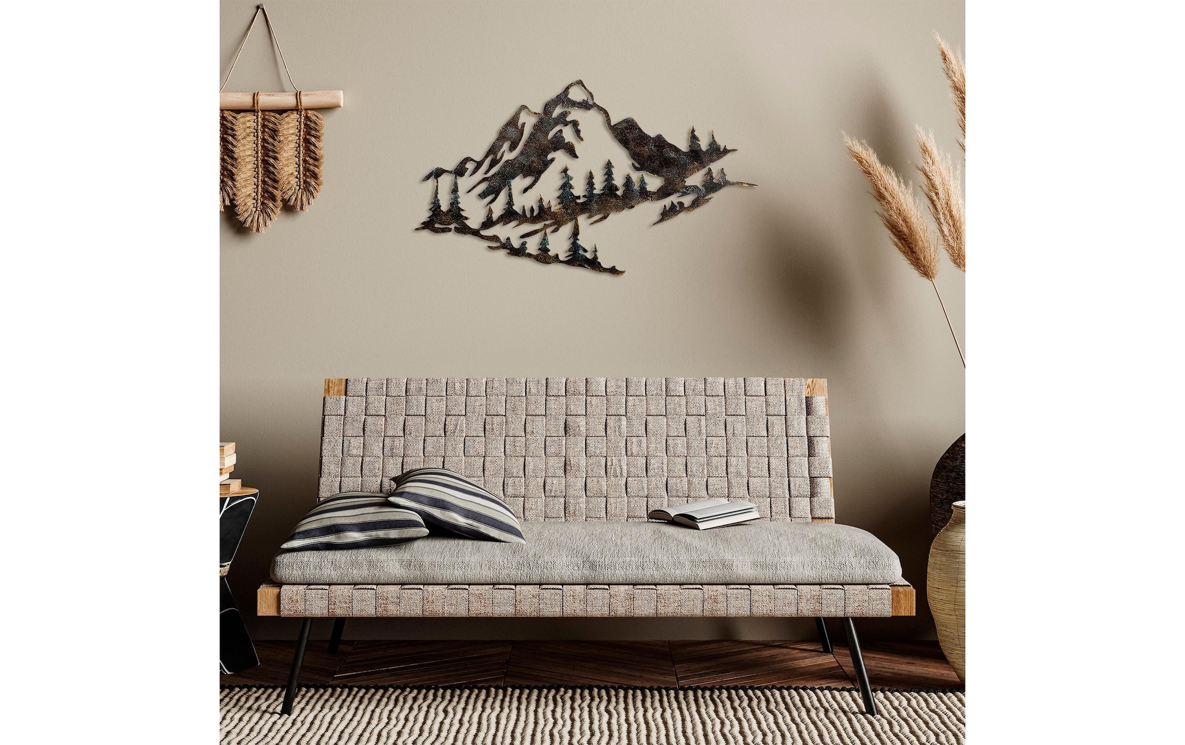 Wanddekoobjekt »Wallxpert Mountain 70 x 40 cm Metall«