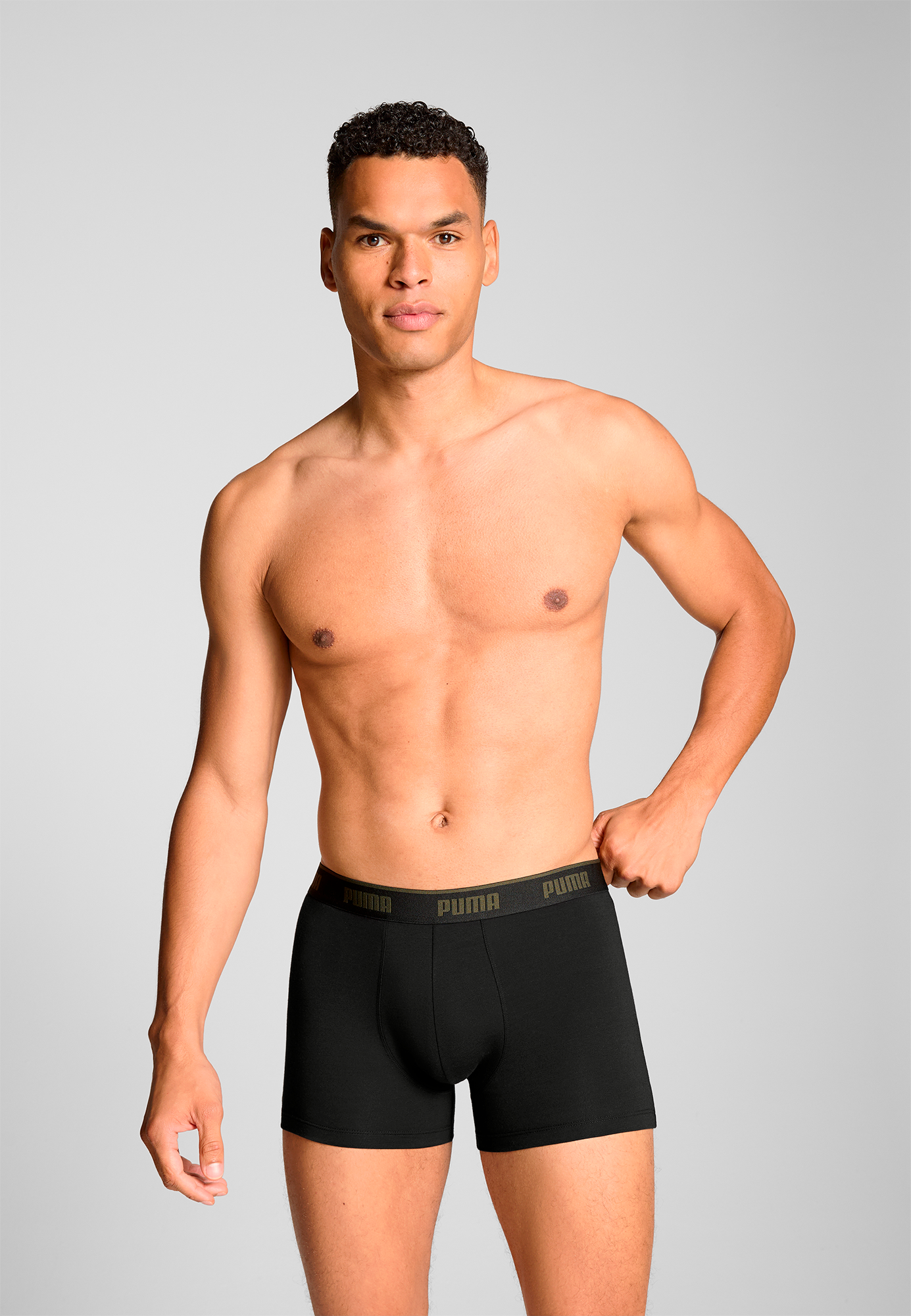 PUMA Boxershorts »PUMA MEN EVERYDAY BASIC BOXERS 3P«, (3er Pack), Komfortabler elastischer Logobund