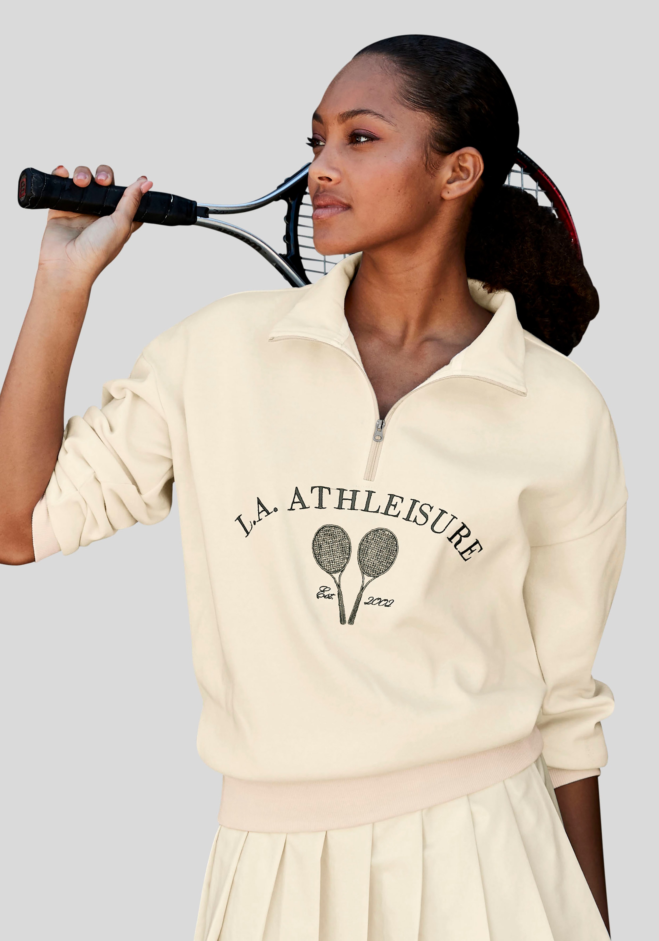 LASCANA ACTIVE Sweatshirt »Tennis«, mit Stehkragen und Reissverschluss