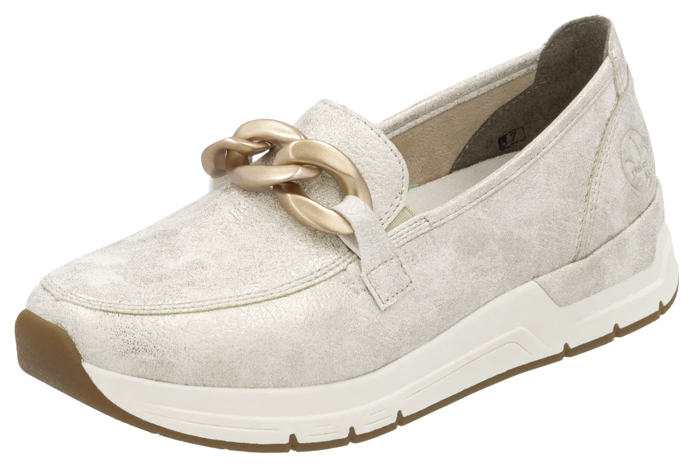 Image of Rieker Loafer, Slipper, Slip-on Sneaker, Halbschuh mit modischer Zierkette