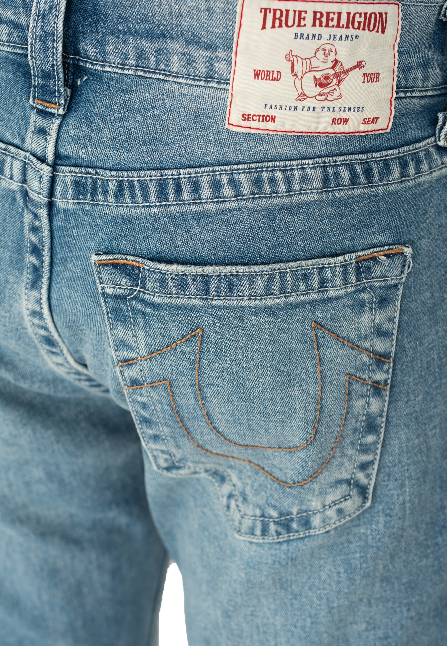 True Religion Jeans taille basse »GENO SN NO FLAP 32 IN« mélange coton, coupe décontractée