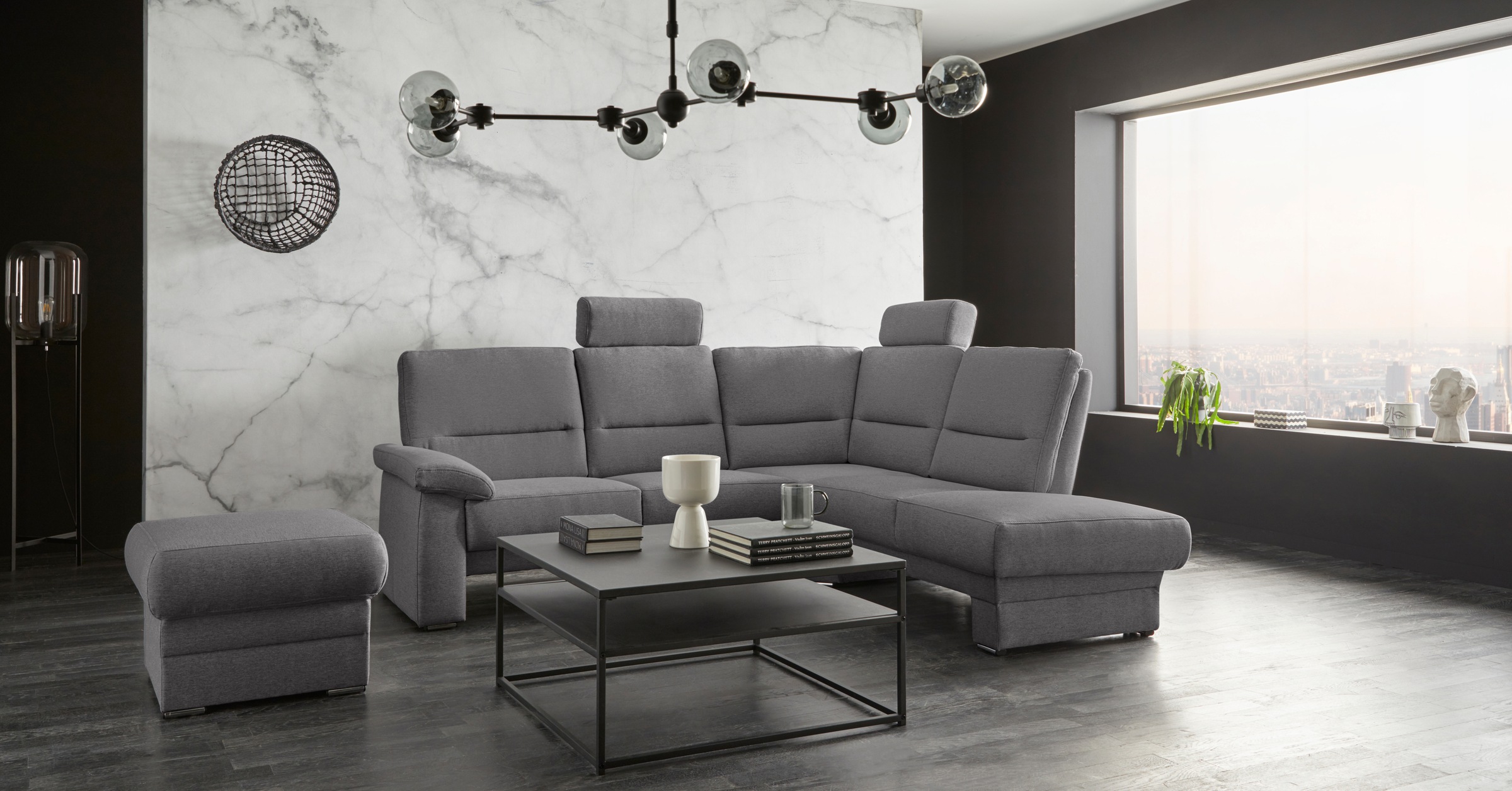 Image of Places of Style Ecksofa »Felitto«, Federkern, auch in Leder, Ottomane links oder rechts bei Ackermann Versand Schweiz