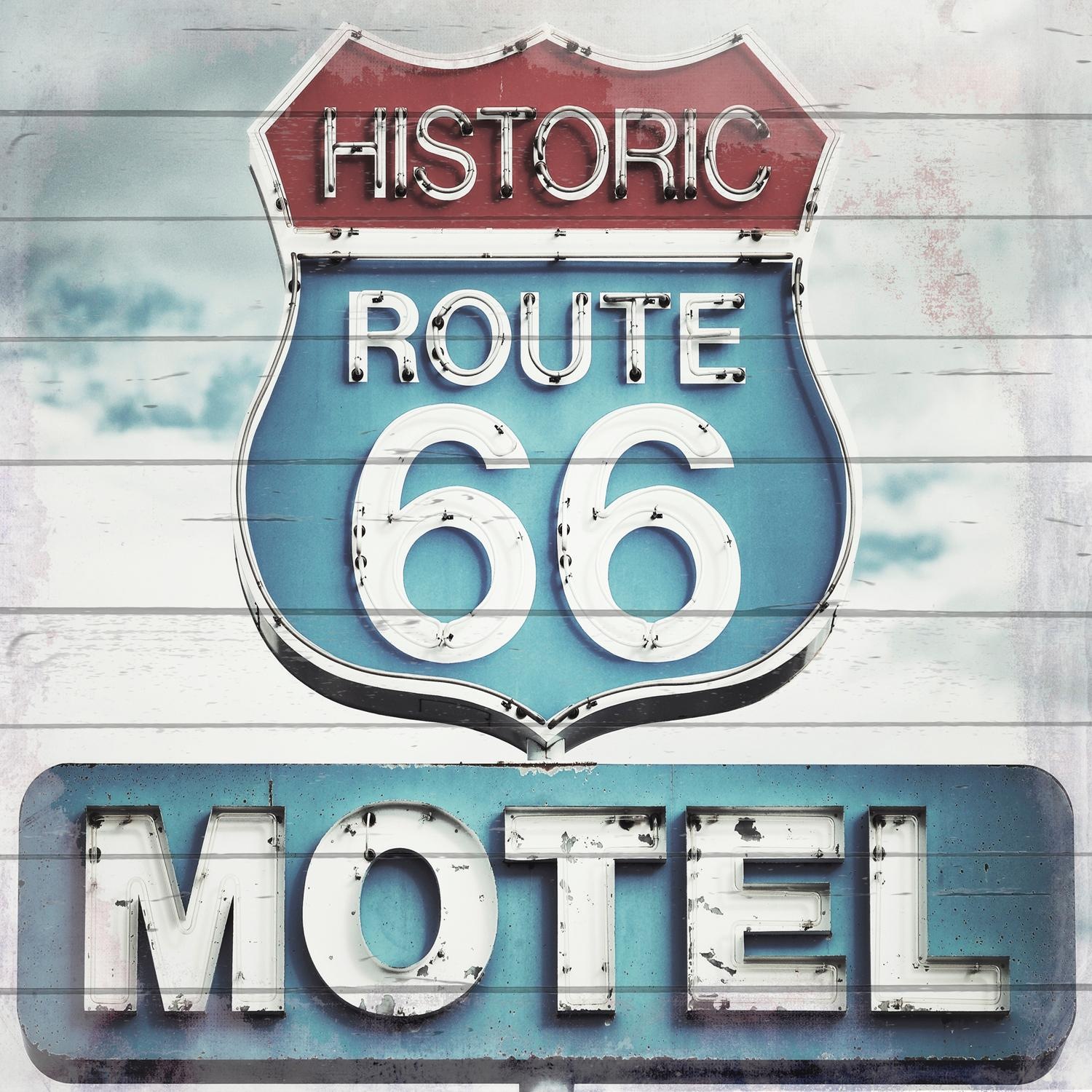 Image of Home affaire Holzbild »Route 66 Motel«, 40/40 cm bei Ackermann Versand Schweiz