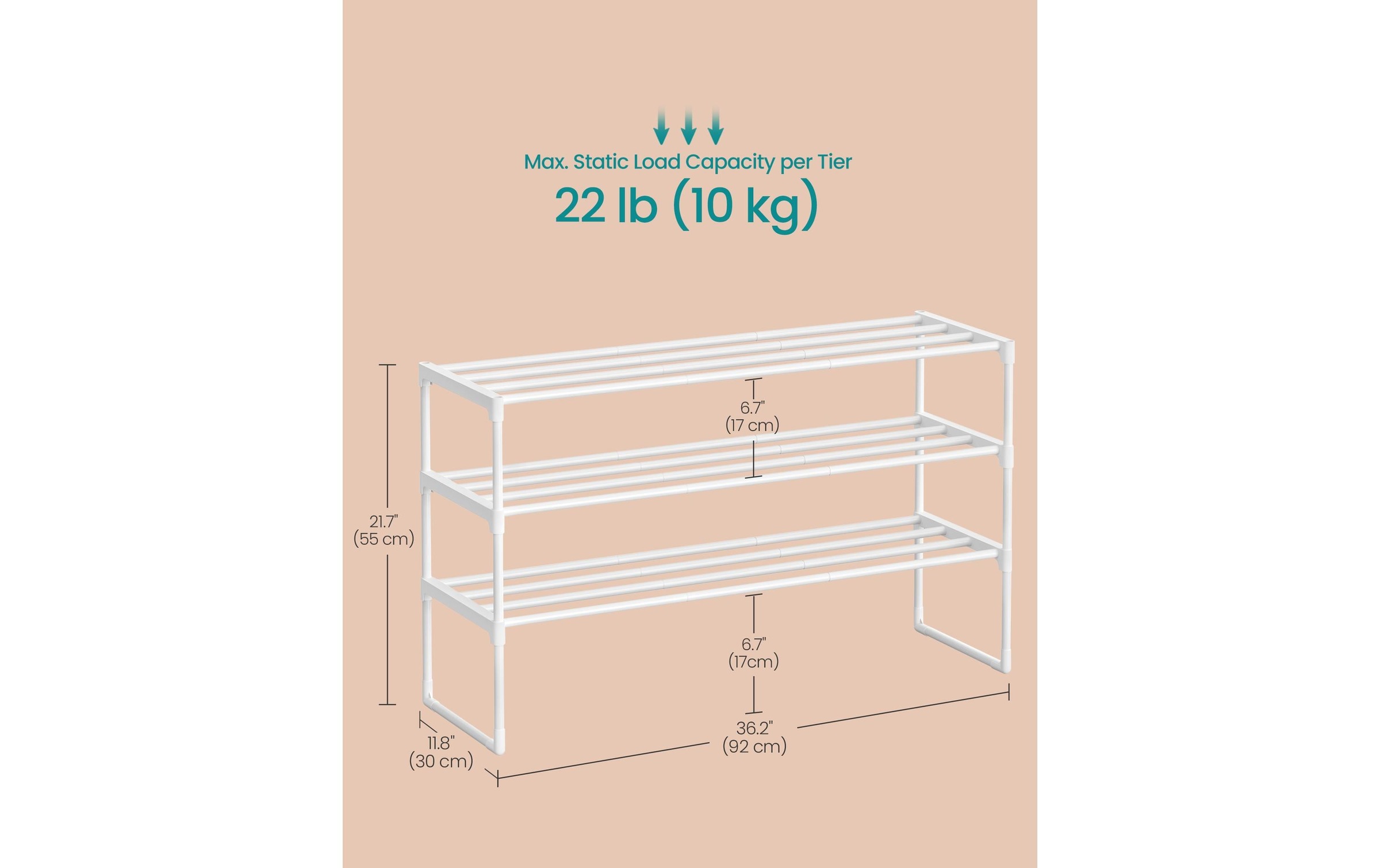 SONGMICS Schuhregal »30 x 54 cm«