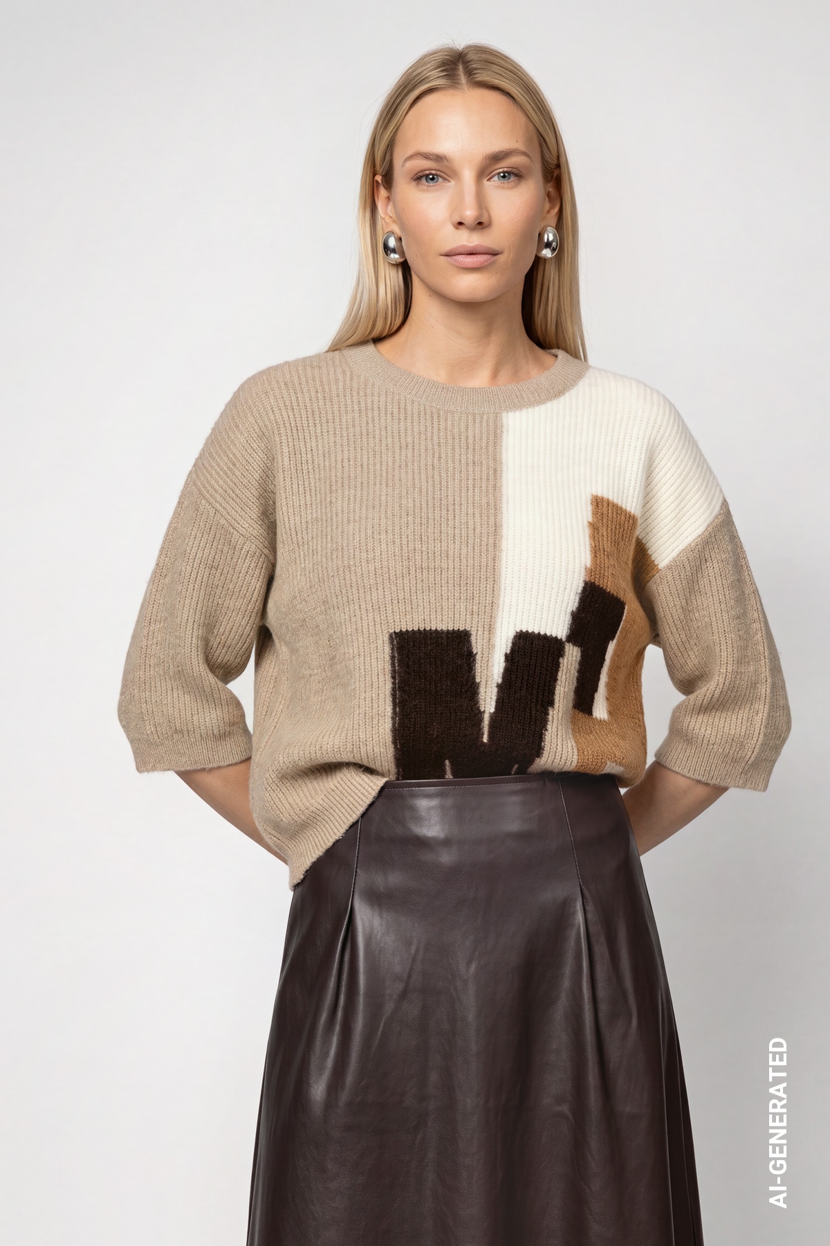 Monari Strickpullover »Pullover Intarsie« Regular fit mit Rundhalsausschnitt