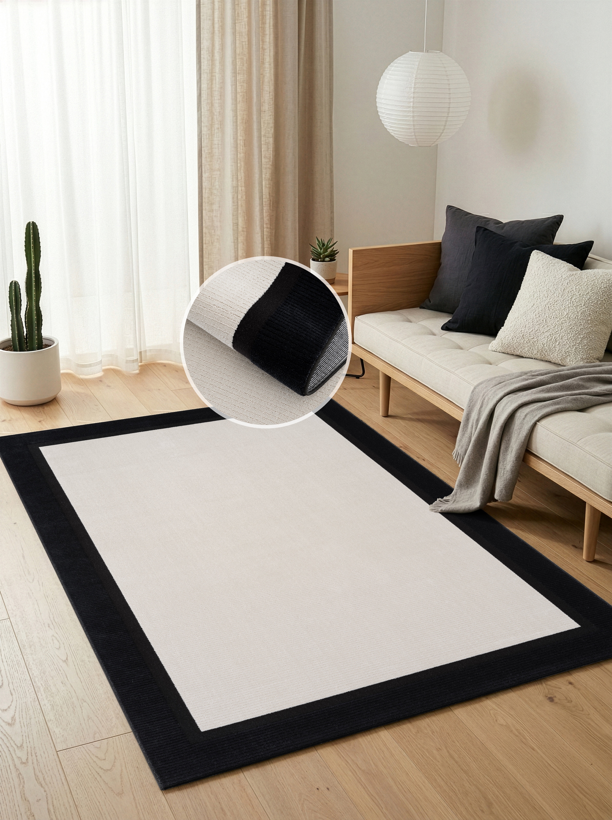 Image of Calvin Klein home Teppich "Dark Pulse, mit Rahmen, Designerteppich" rechteckig 6 mm Höhe elegantes Design, Wohnzimmer, Schlafzimmer, Esszimmer