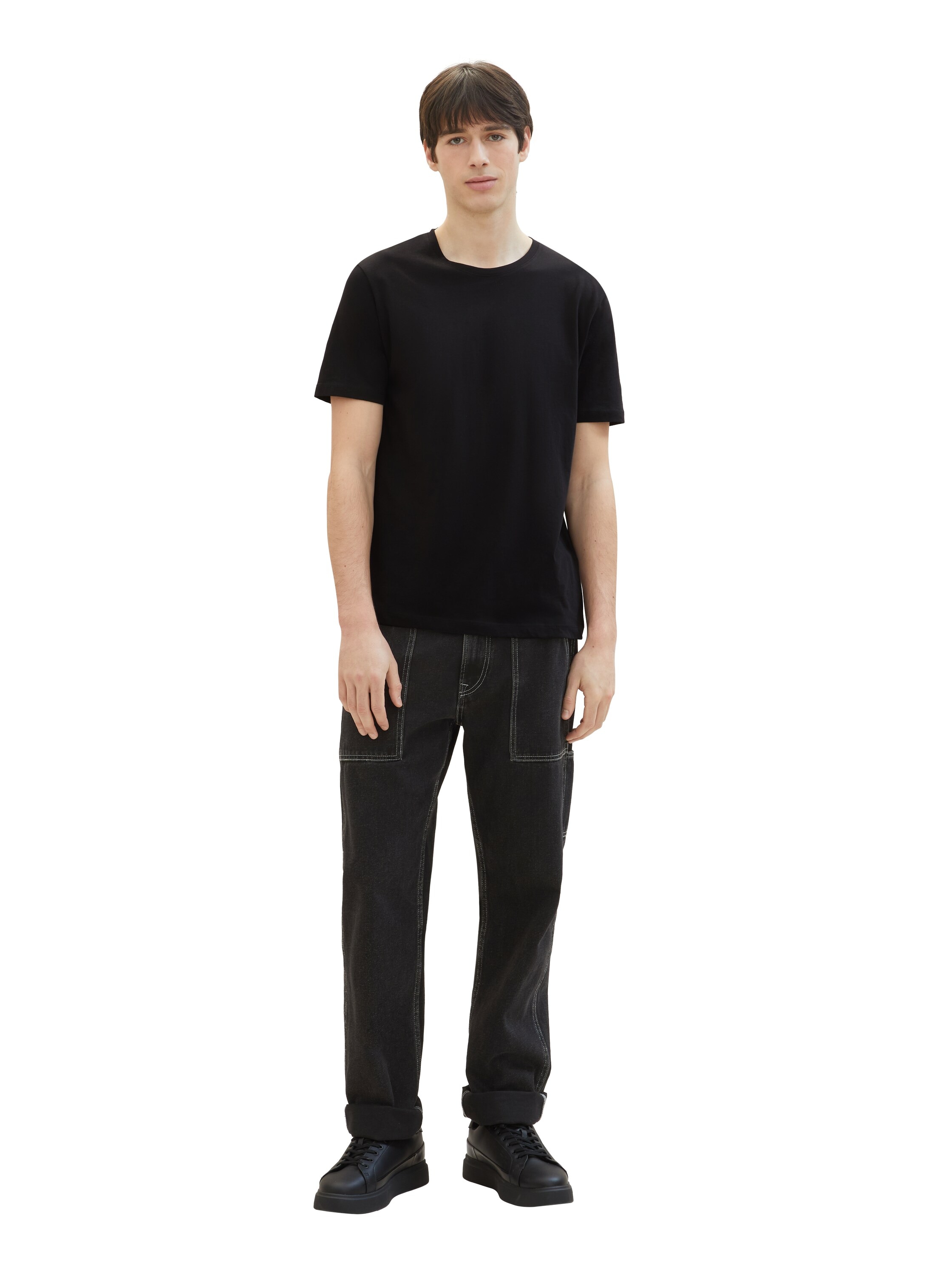 TOM TAILOR Denim T-Shirt, (Packung, 3 tlg.)