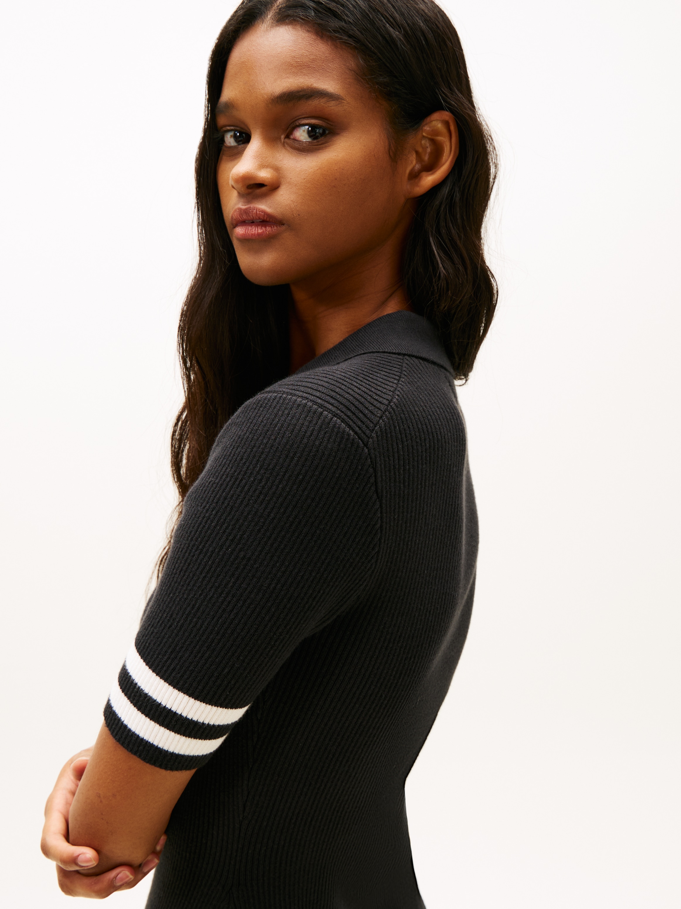 Tommy Jeans Robe polo »TJW F&F SWEATER POLO MINI DRESS«