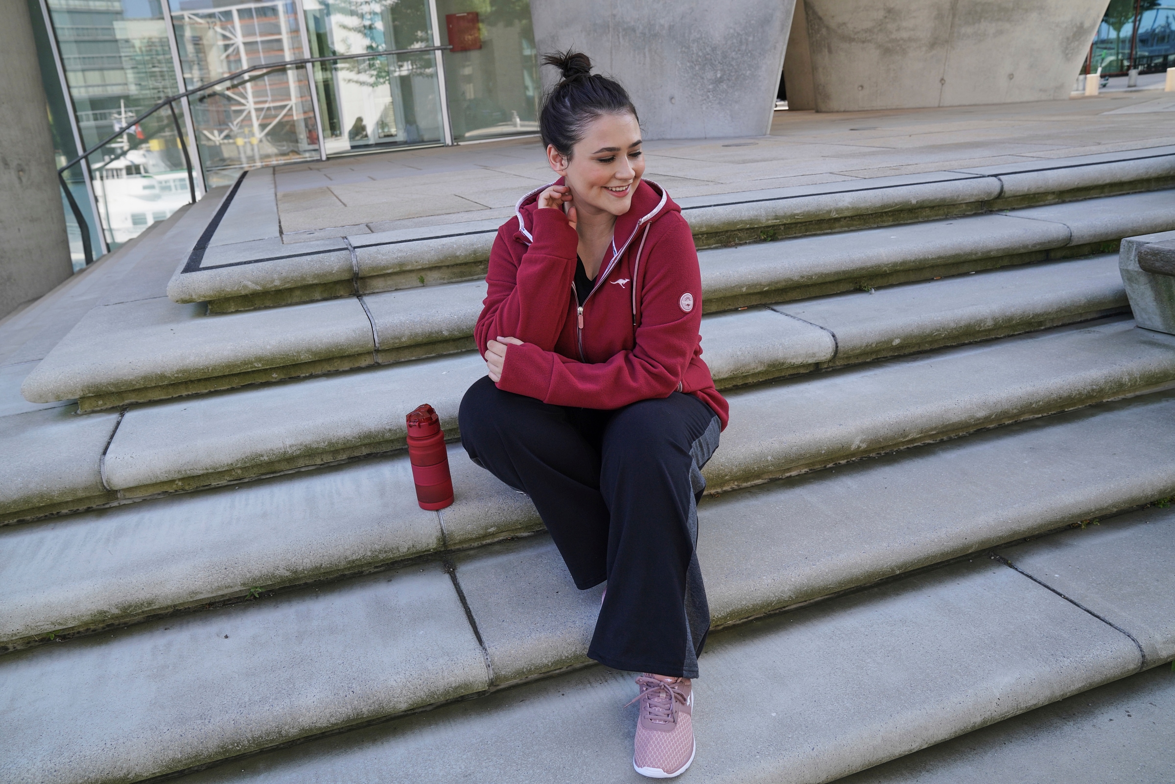 KangaROOS Fleecejacke, mit Kapuze