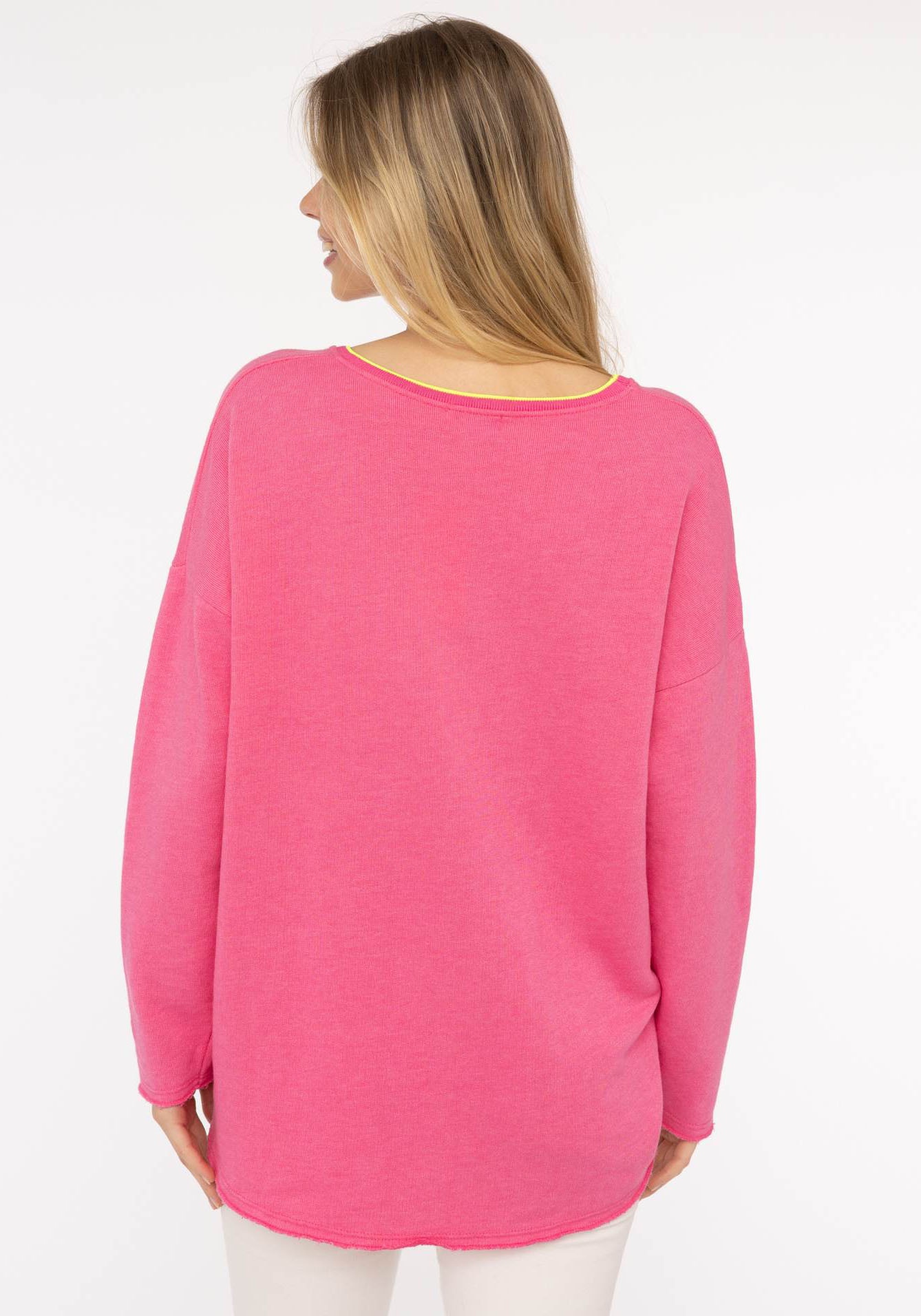 Zwillingsherz Sweatshirt »Positive Mind«, mit Kontrastnaht in Neonfarbe
