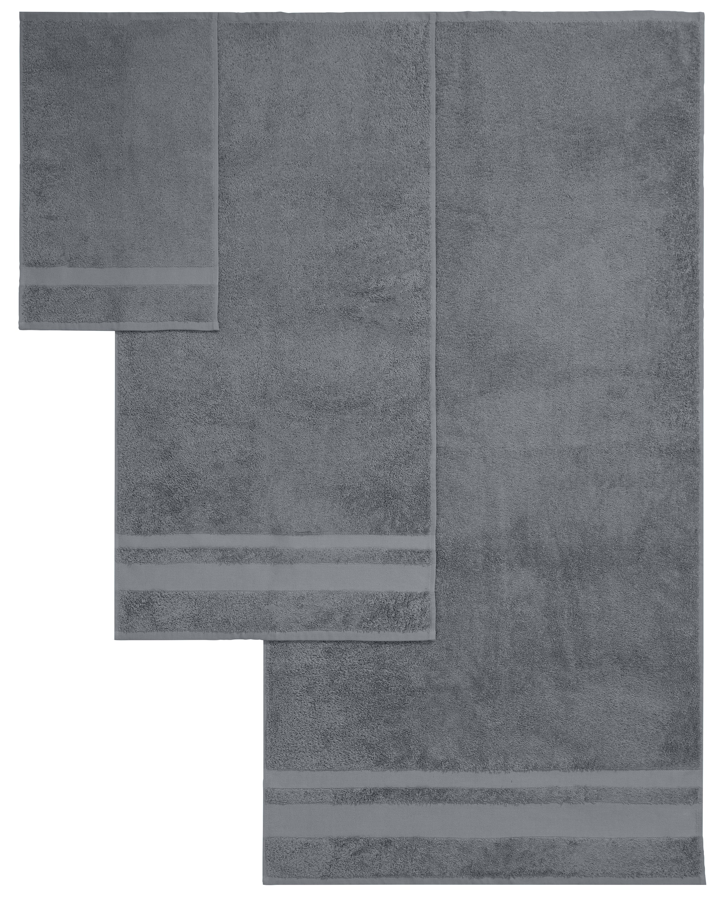 GOODproduct Handtuch Set »Vanessa, 10-tlg Handtuch-Set, weich, in Standard- und Premium-Qualität« Set 10 tlg. Walkfrottee 100% Baumwolle, Duschtücher, Handtücher, Gästetücher, mit Bordüre