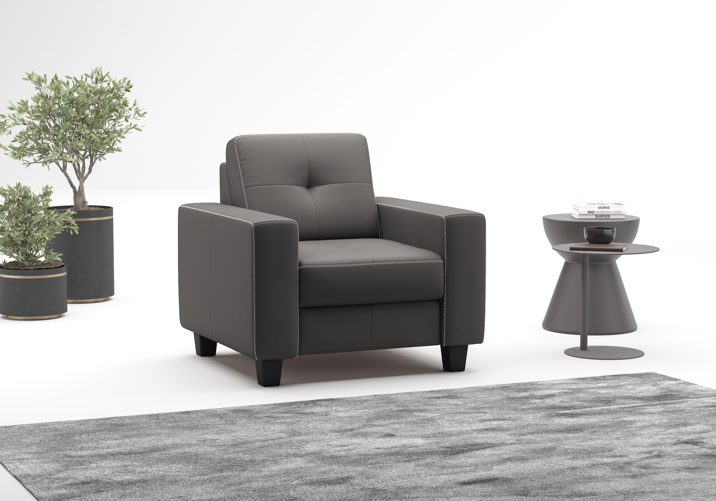 Image of Home affaire Sessel "Varese" Kreuznaht in beige