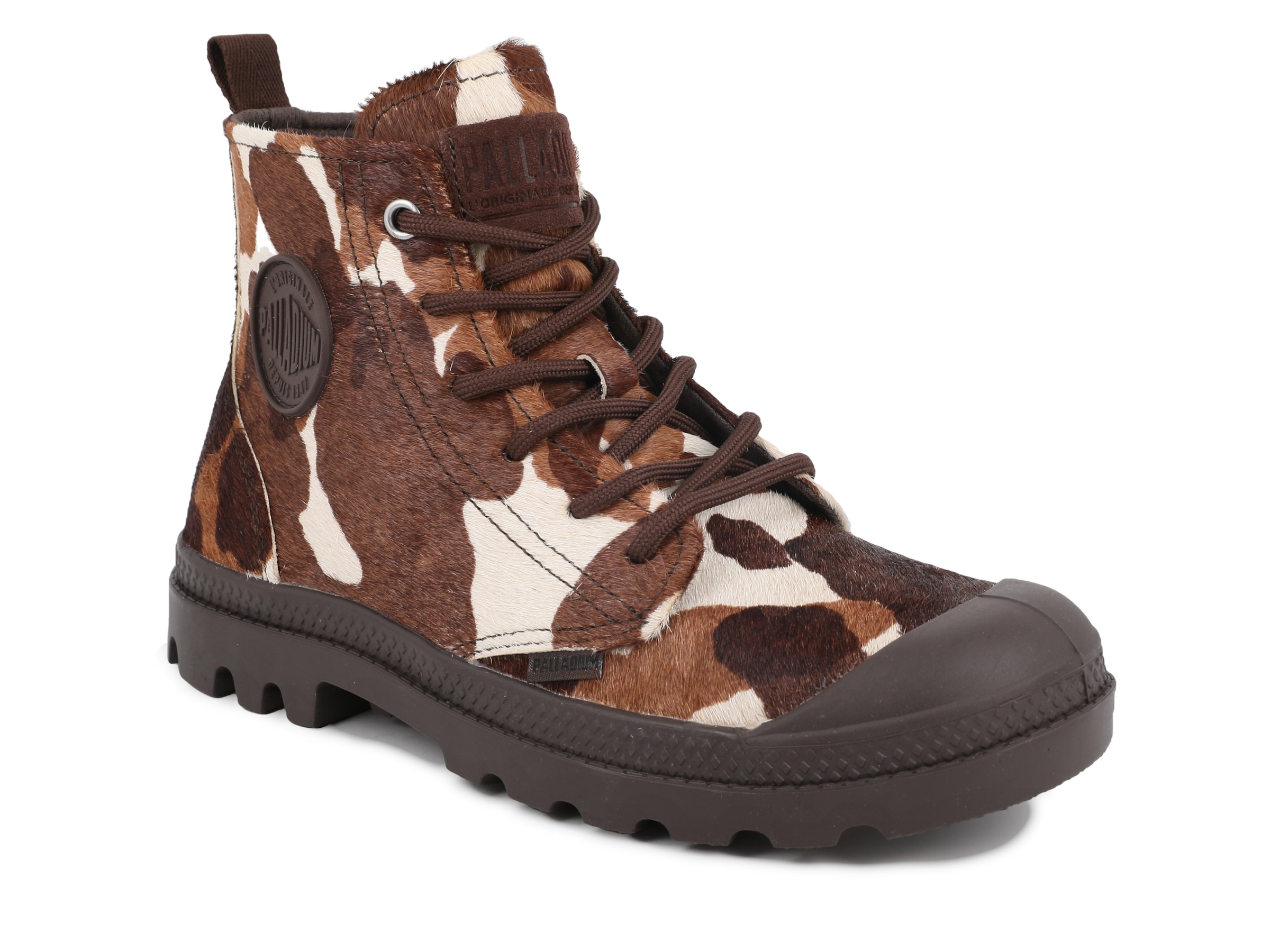 Image of Palladium Schnürboots "PAMPA HI ZIP PONY" Obermaterial in Ponyfell-Optik