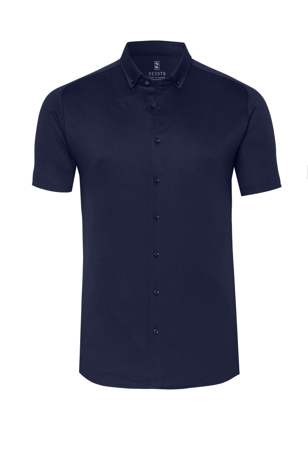 DESOTO Kurzarmhemd »Casual Modern Button Down 1/2«, Mit Rundhalsausschnitt