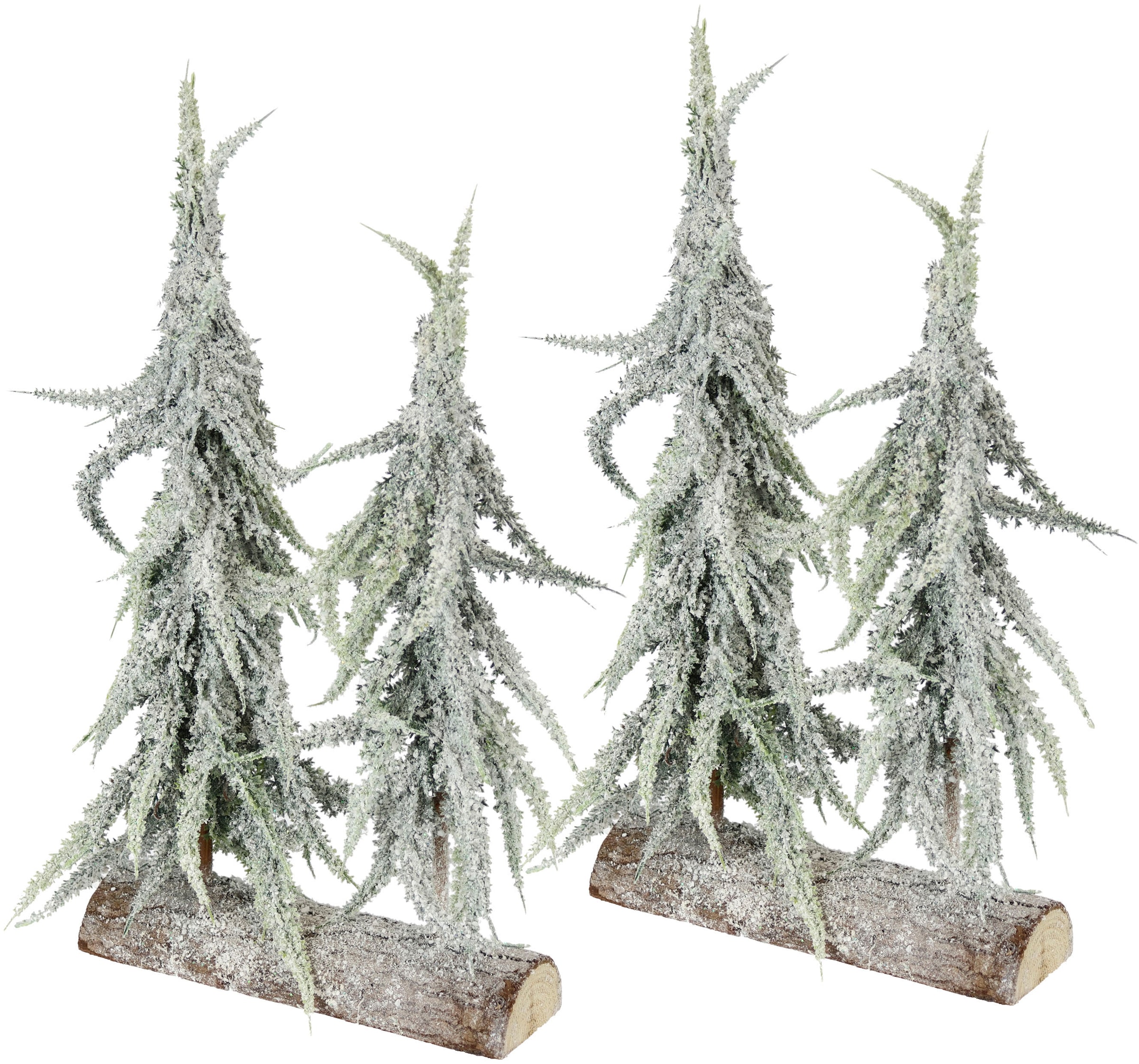 Image of I.GE.A. Dekobaum "Weihnachtsdeko, Weihnachtsbaum" Tannenbaum auf Rinde 34 cm