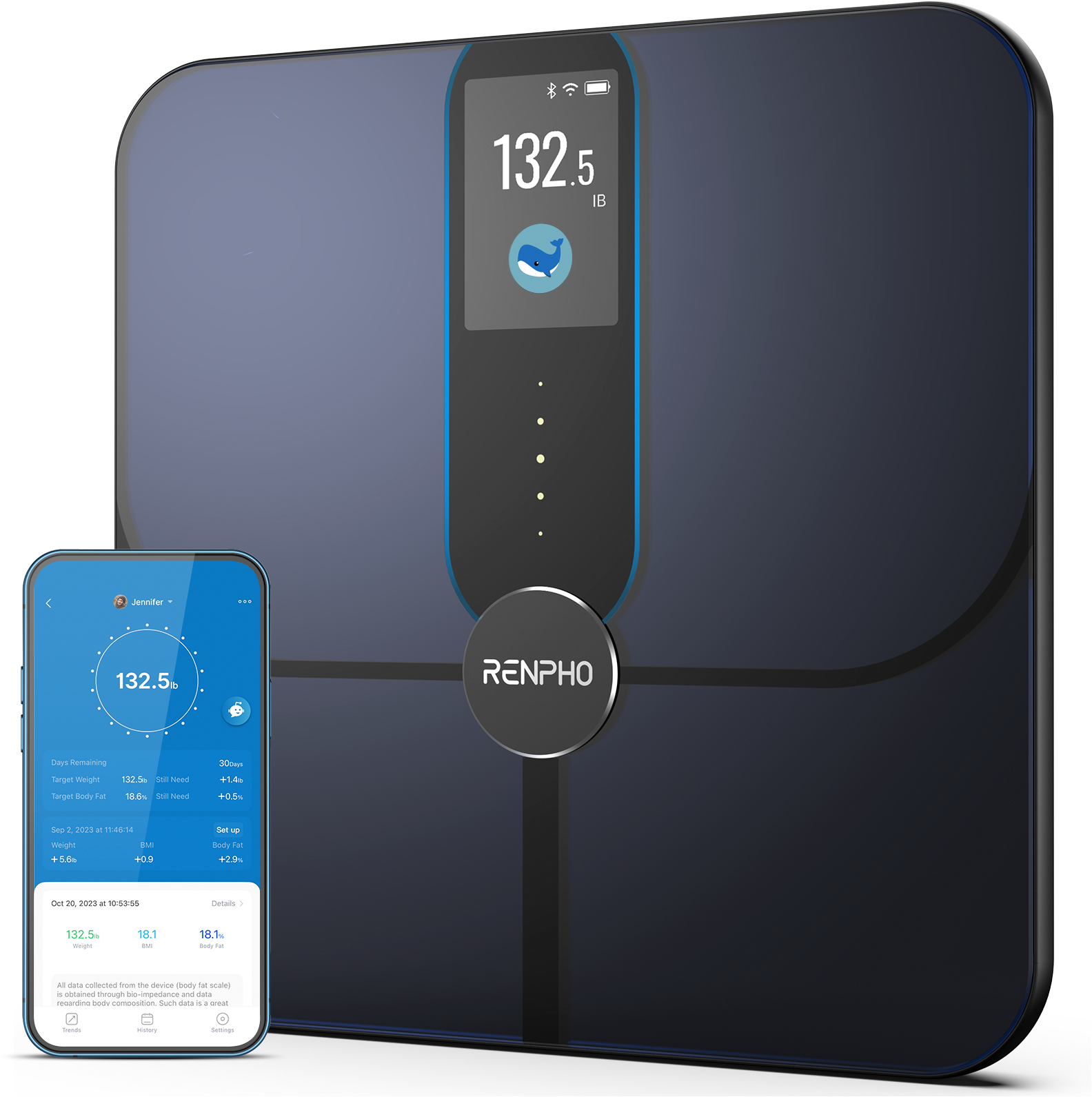 Image of Renpho Körper-Analyse-Waage "Elis Nova WIFI Smart Body Scale A031" Smarte Analysewaage mit 13 Körpermessungen & 5 Gesundheitszielen