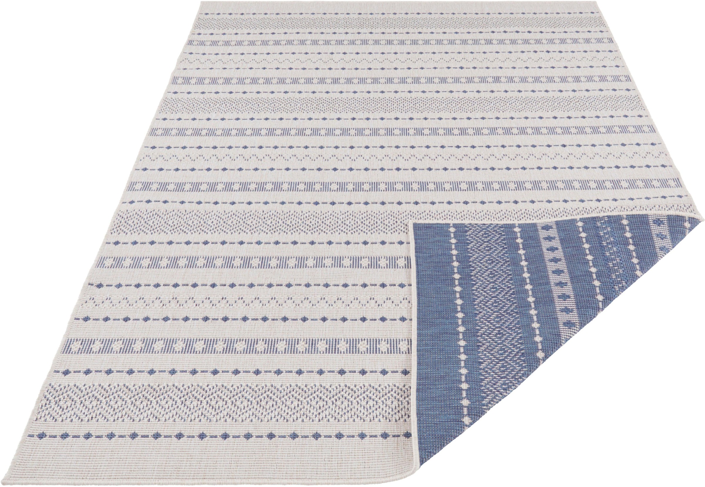 Image of freundin Home Collection Teppich »Lily«, rechteckig, 5 mm Höhe, Flachgewebe WendbarIn und Outdoor geeignet, Wohnzimmer, Balkon, Terrasse, Garten, Pflegeleicht, Gekettelt bei Ackermann Versand Schweiz