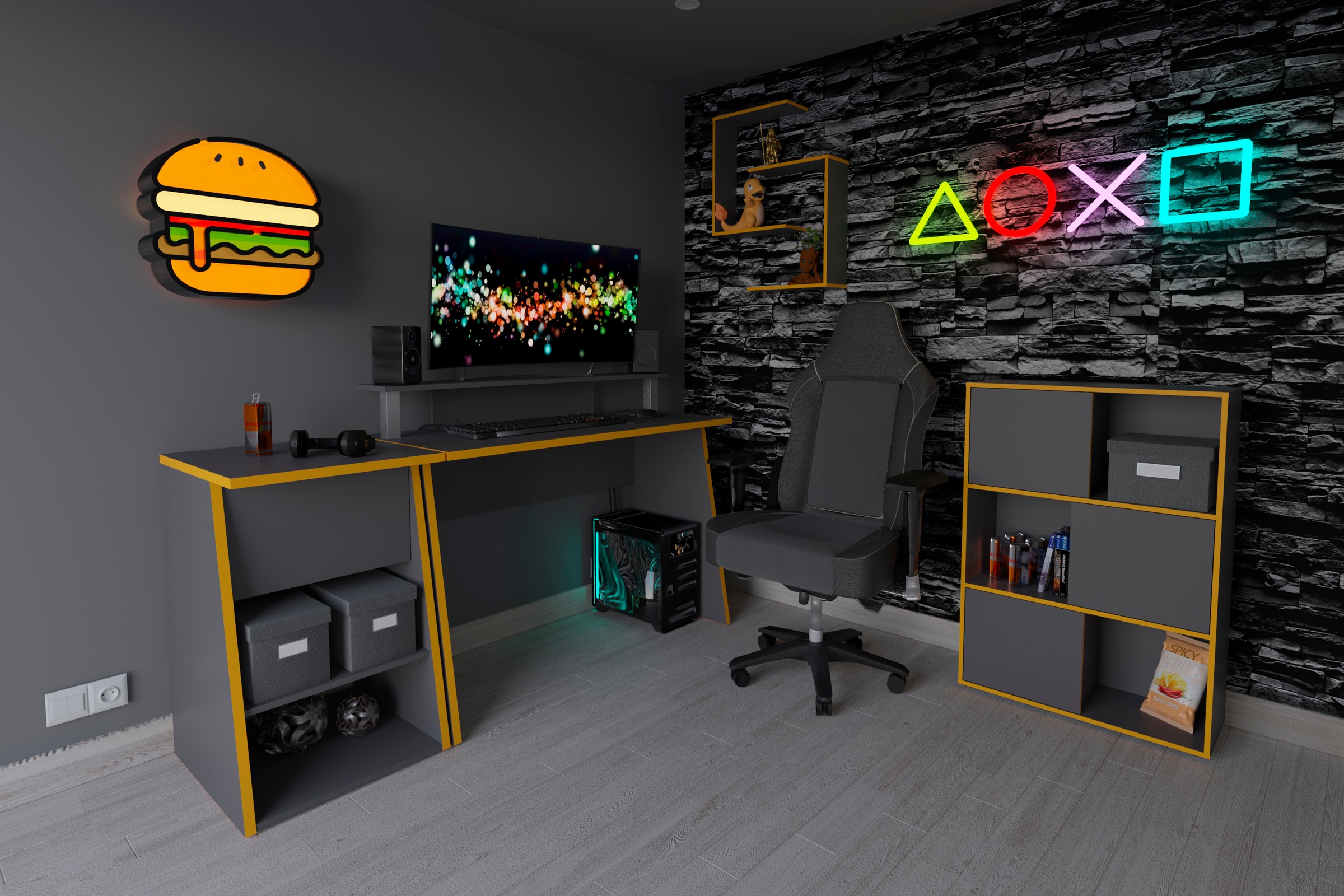 FMD Table d'appoint »Zocker« Ergänzung zum Gamingtisch Zocker