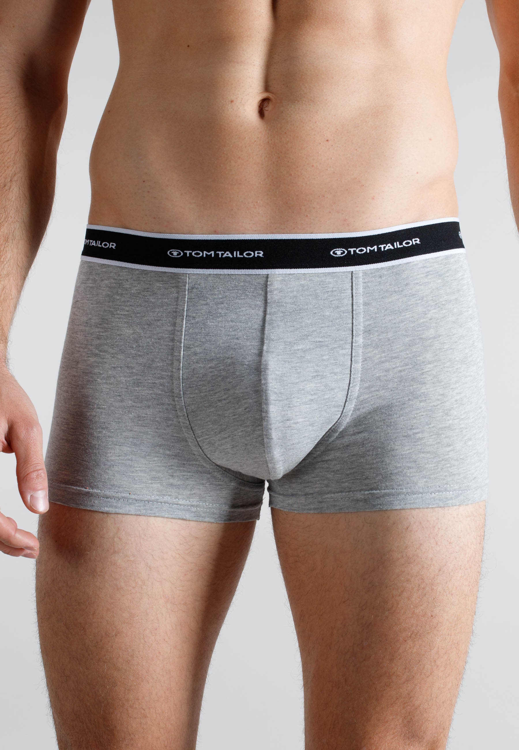 TOM TAILOR Boxershorts »Kentucky« Packung, 2er Pack,  weich, bequem, basic, eng, atmungsaktiv, Logobund, Baumwollmix