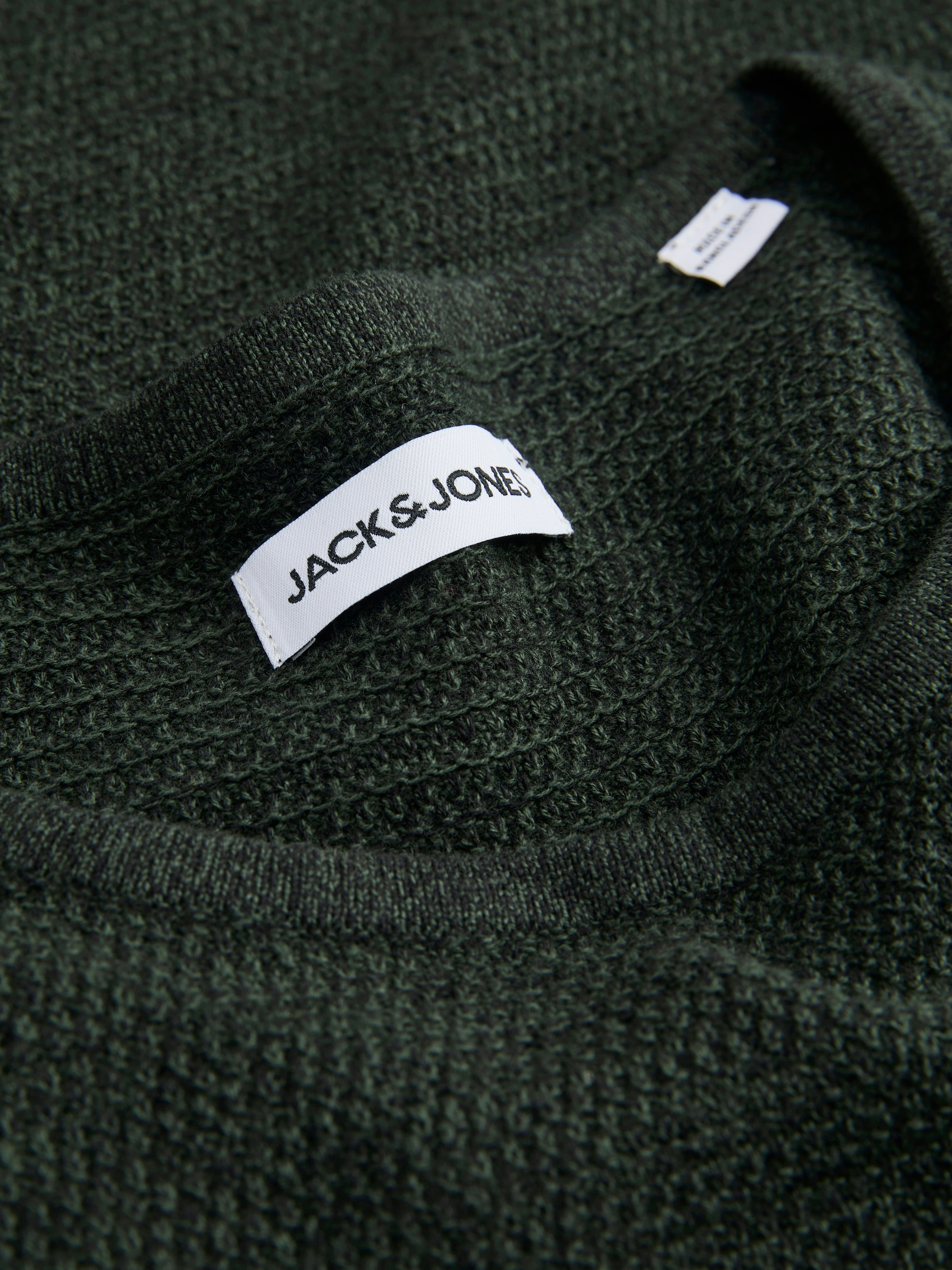 Jack & Jones Pull à col rond »JJEGEORGE KNIT CREW NECK NOOS« mit Strick Optik