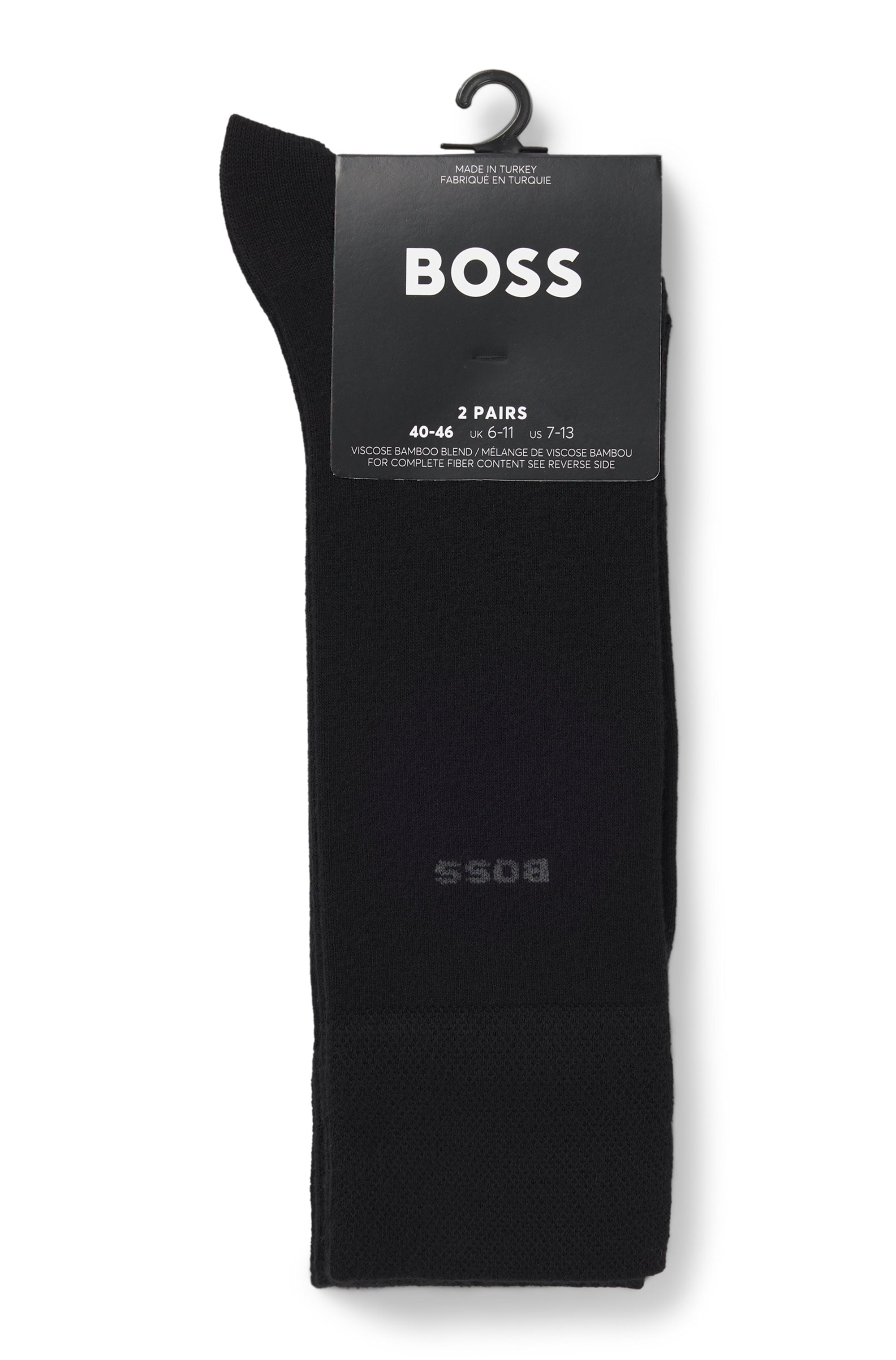 BOSS Chaussettes d'affaires »2P RS Bamboo 1027« Packung, 2 cuis tlg. mit Strickbündchen