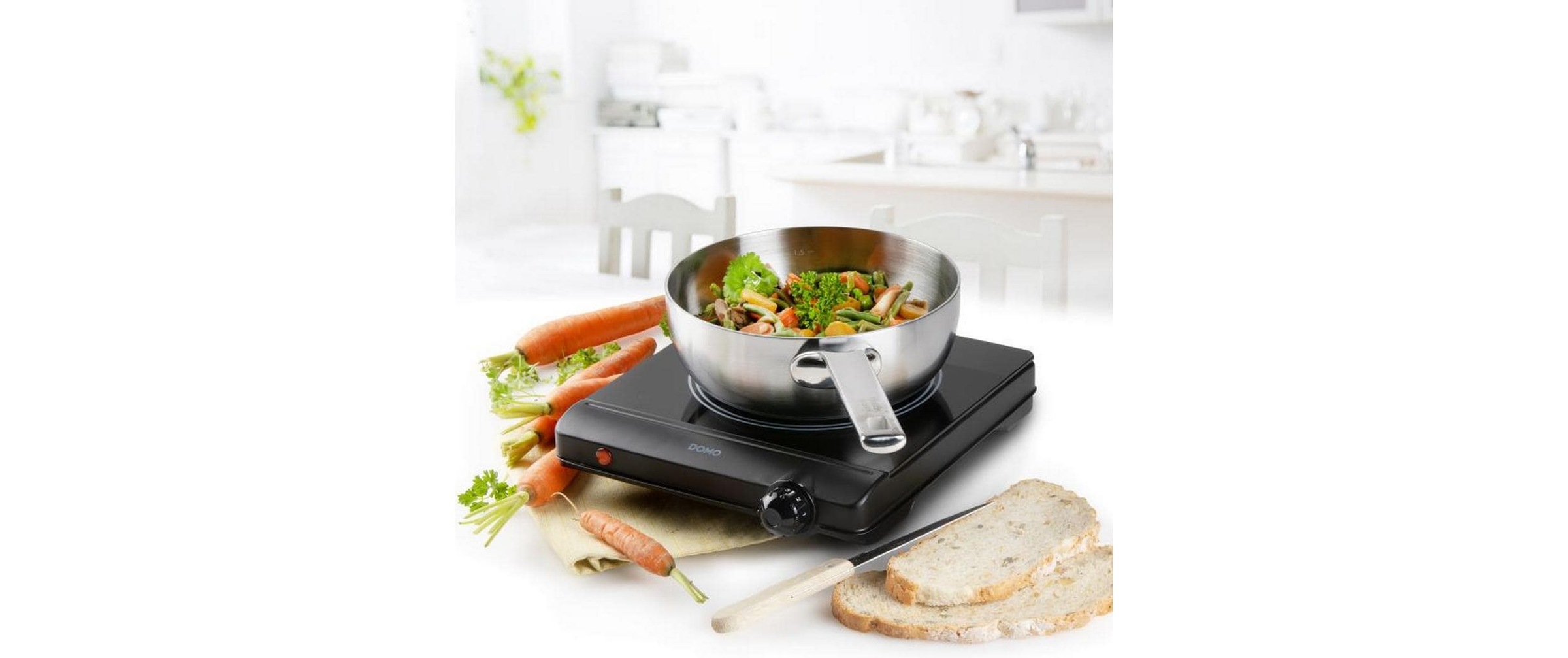 Domo Einzelkochplatte »DO30111KP 1250 W« Keramische Kochplatte