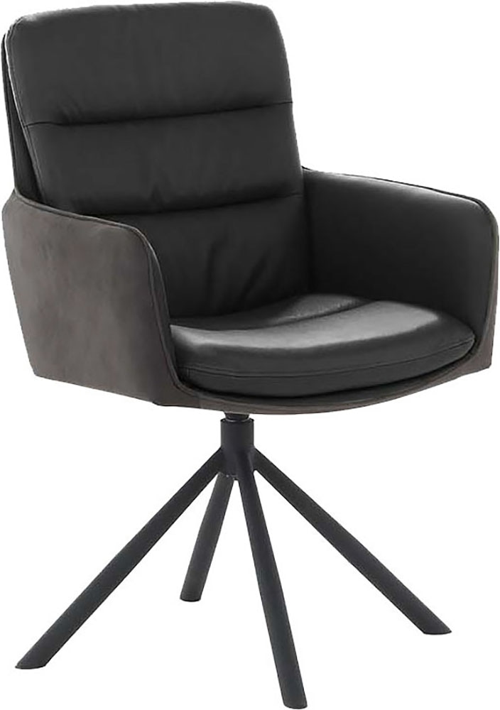 Jockenhöfer Gruppe Chaise pivotante »Audrey« (Ensemble) 2 cuiscuir véritable, avec rotation (360°), mélange de matériaux, charge max. 150kg