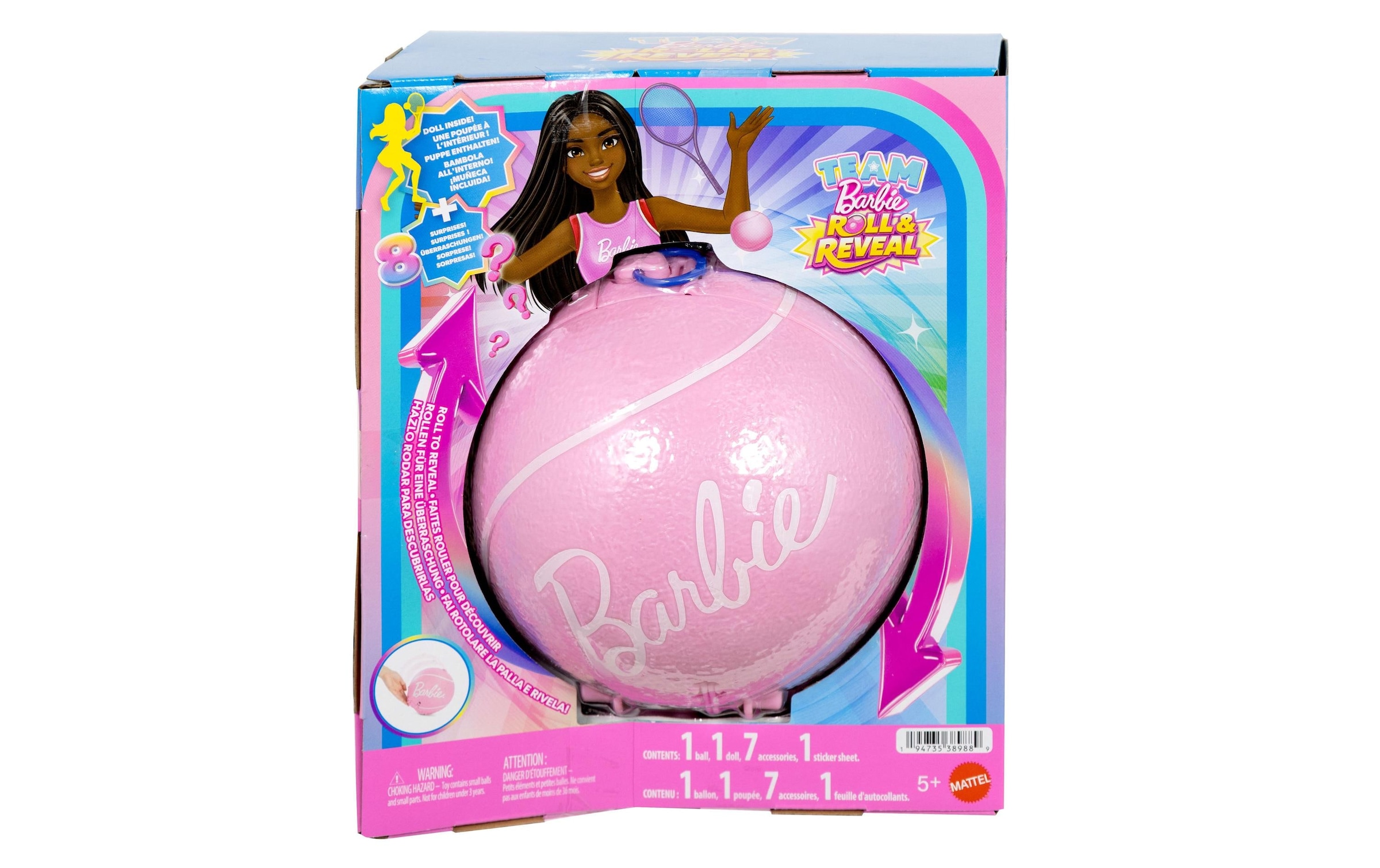 Barbie »Team Barbie Roll & Reveal Tennisspielerin-Puppe«