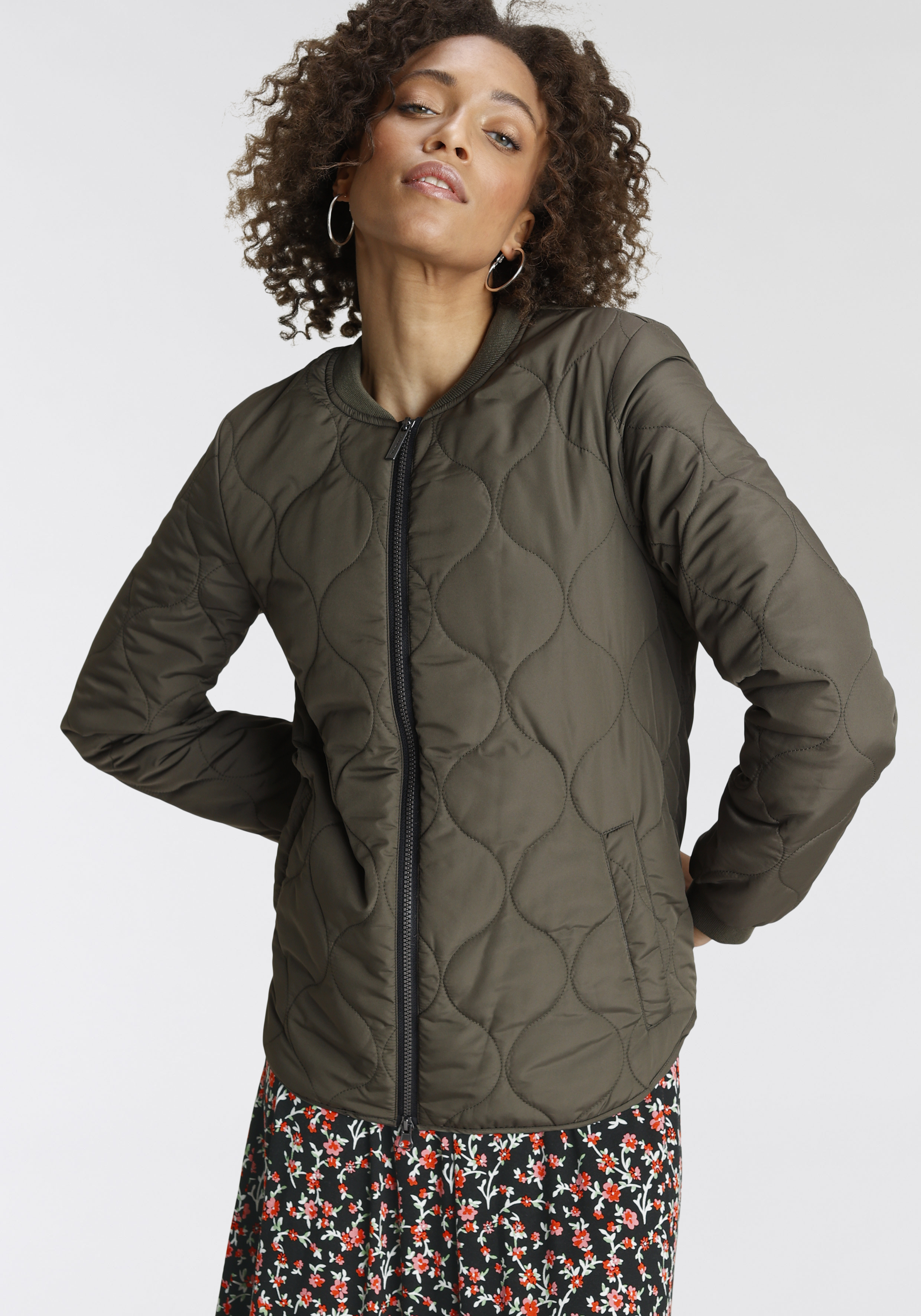 Steppjacke, mit Reissverschluss