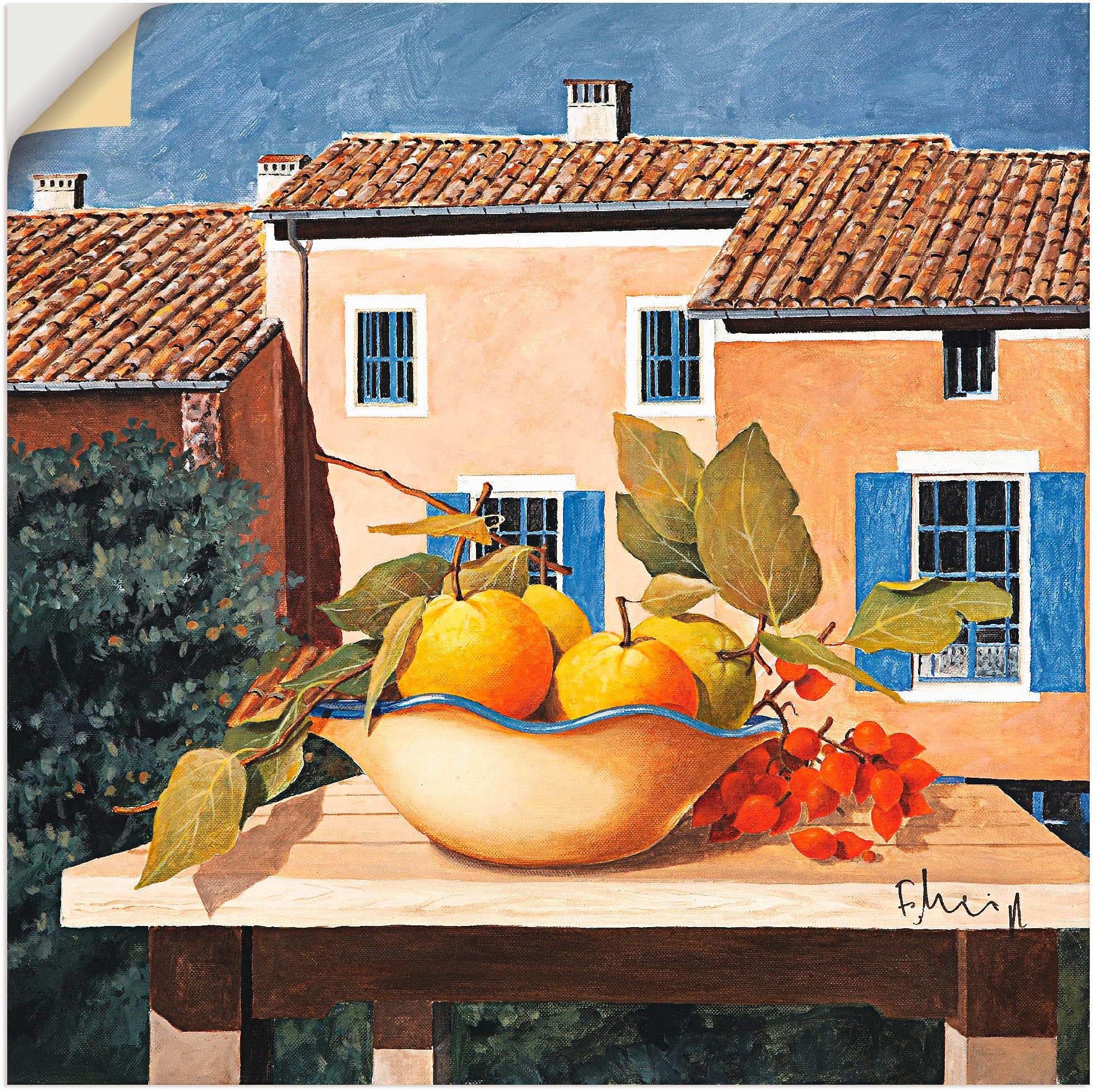 Image of Artland Wandbild »Reife Granatäpfel I«, Arrangements, (1 St.), in vielen Grössen & Produktarten -Leinwandbild, Poster, Wandaufkleber / Wandtattoo auch für Badezimmer geeignet bei Ackermann Versand Schweiz