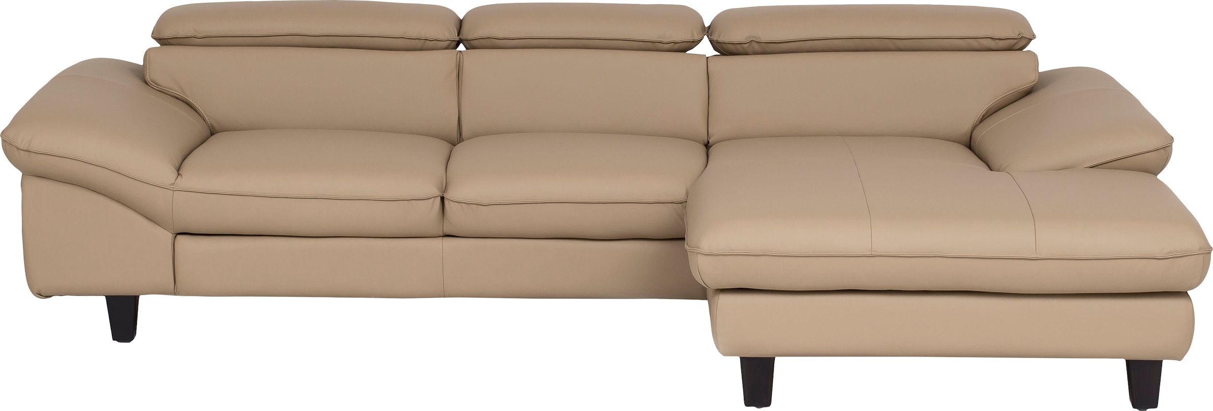 Home affaire Canapé d'angle »Pilot L-Form« avec réglage de la tête, optionnellement avec fonction couchage & coffre de lit