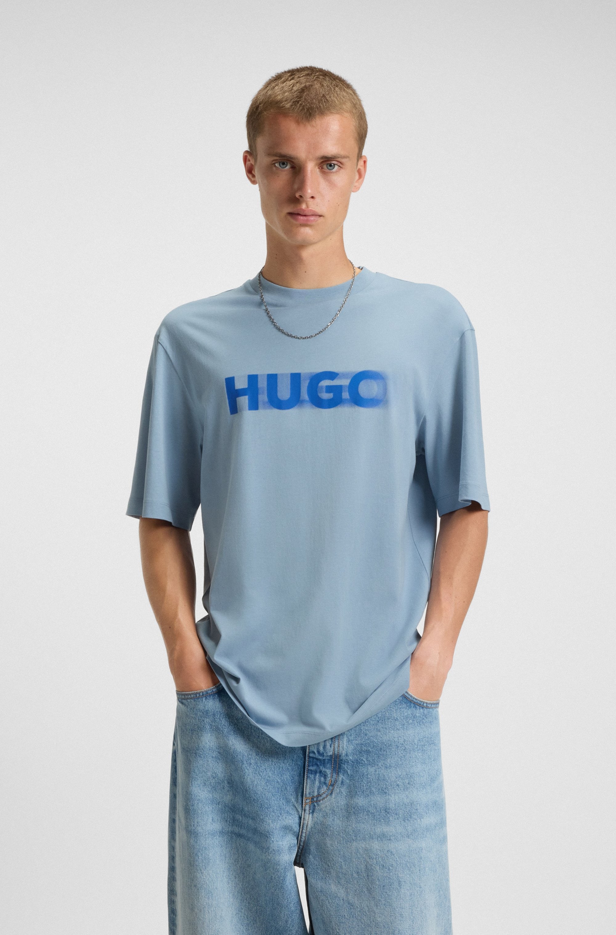 Image of HUGO T-Shirt "Nalax" mit Logo-Druck