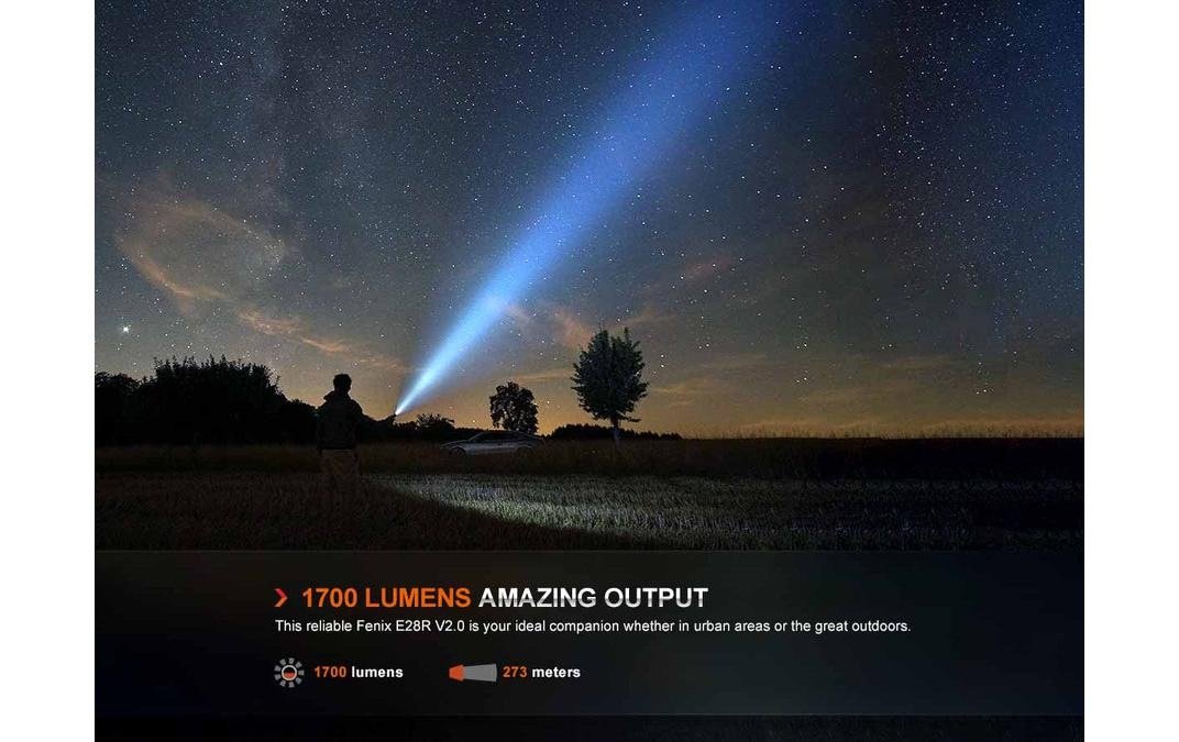 Fenix Taschenlampe »E28R V2,0 1700 Lumen«, wasserfest