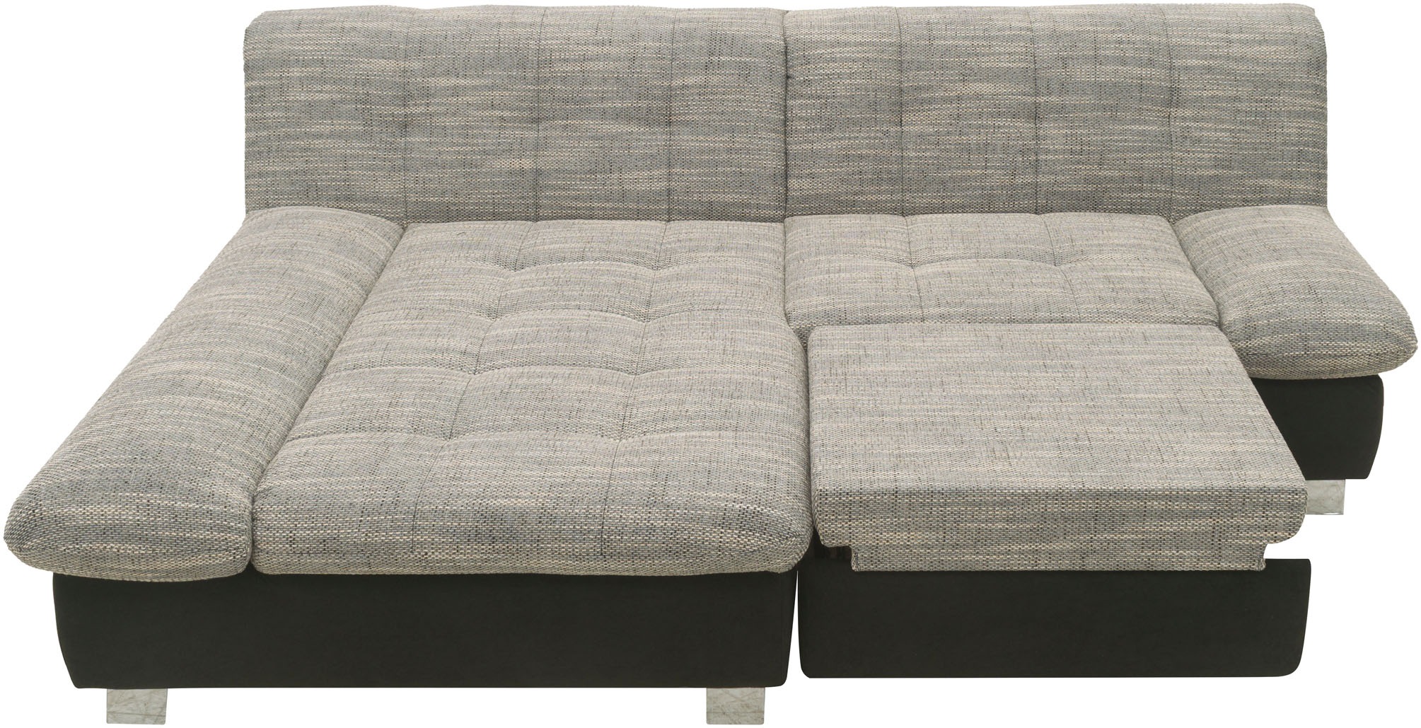 DOMO collection Ecksofa »100031 kompakte Stellmasse, komfortabel und bequem, L-Form«, wahlweise mit Bettfunktion und Armteilverstellung. Breite 234cm