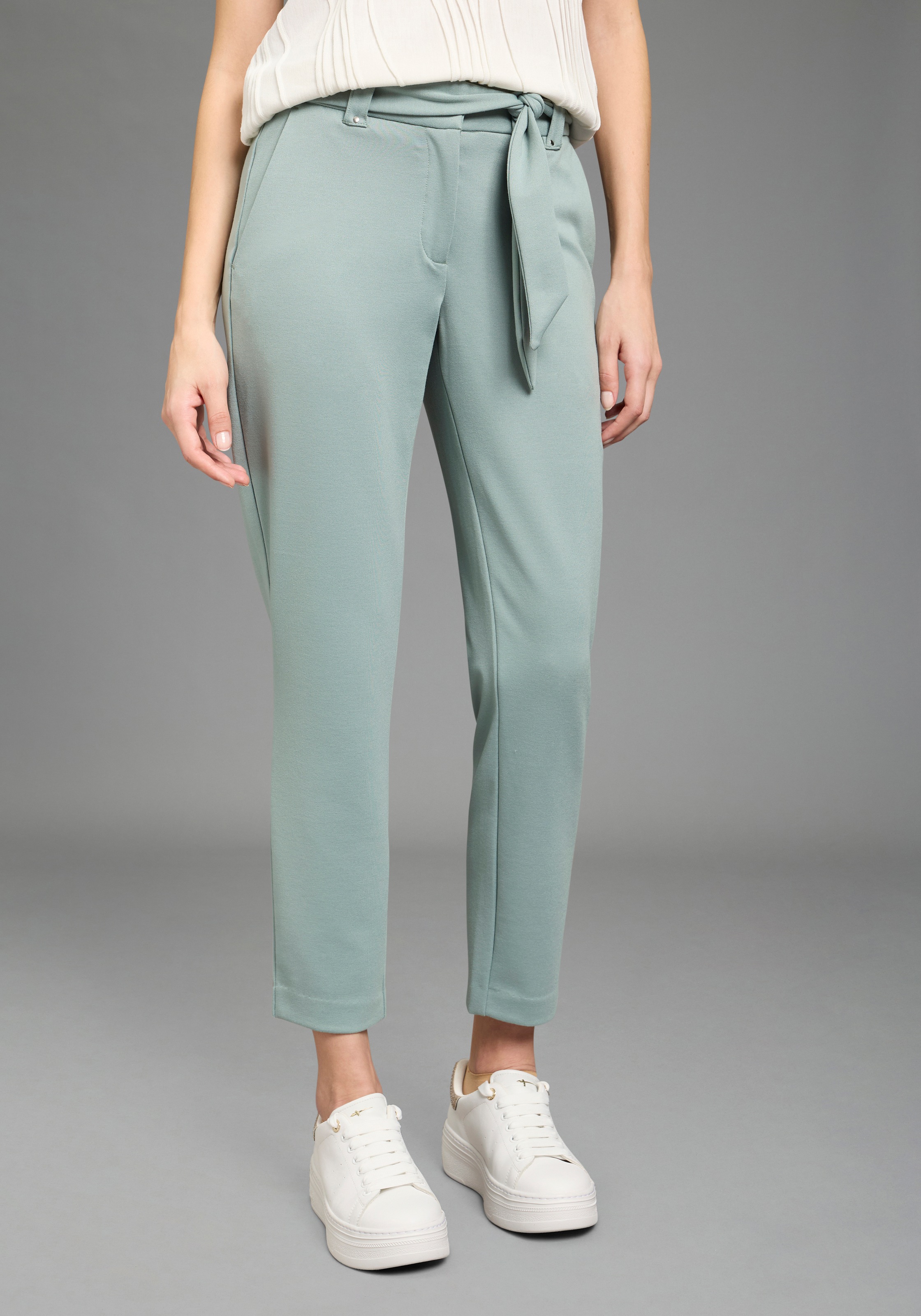 Image of Bruno Banani Paperbag-Hose aus elastischem Milano Rib Material, bequeme Passform