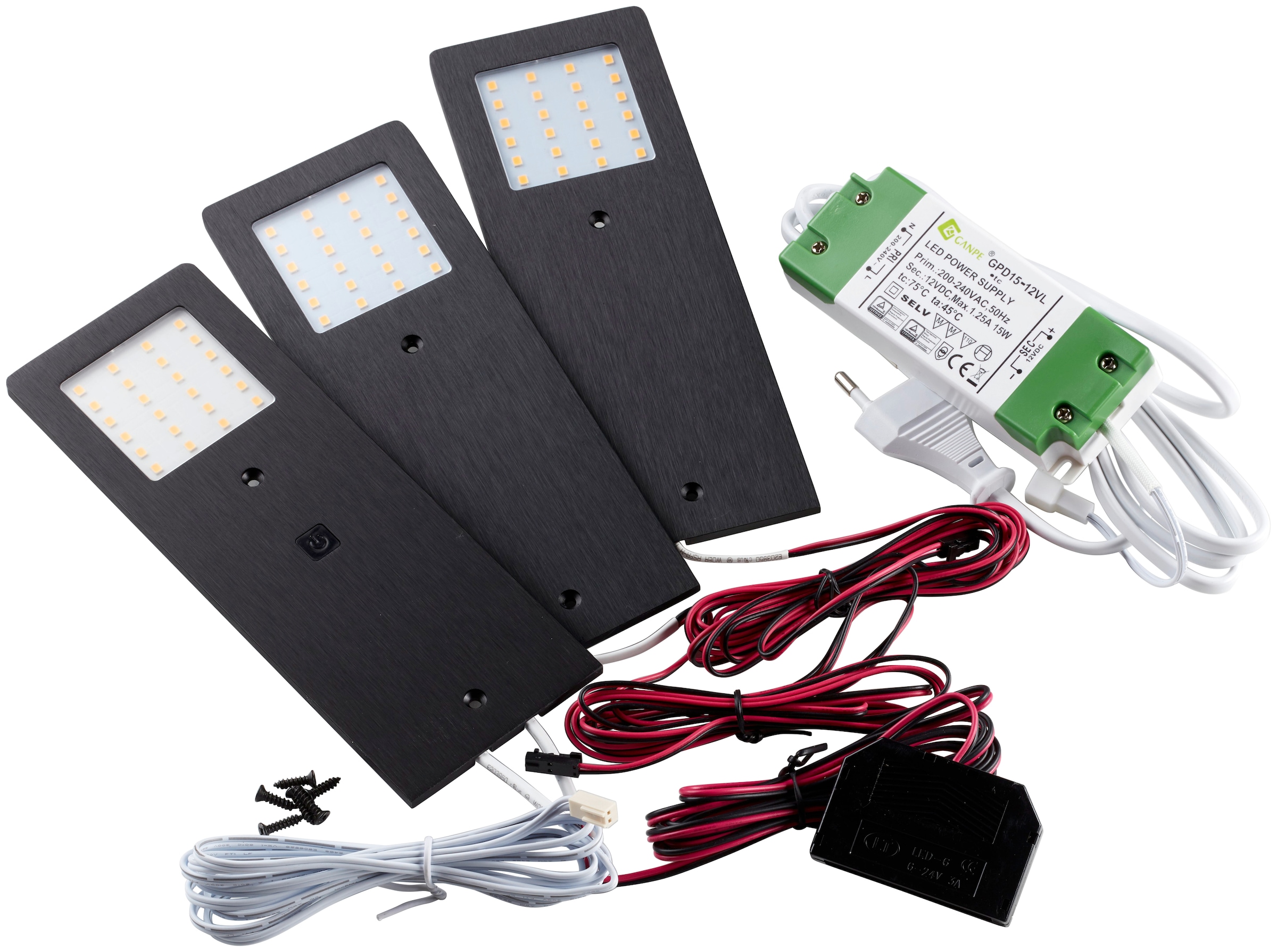 Loevschall Luminaire d'agencement à LED »Stella Led Super Slim light« 3 cuis grosse Lichtausbeute, dimmbar