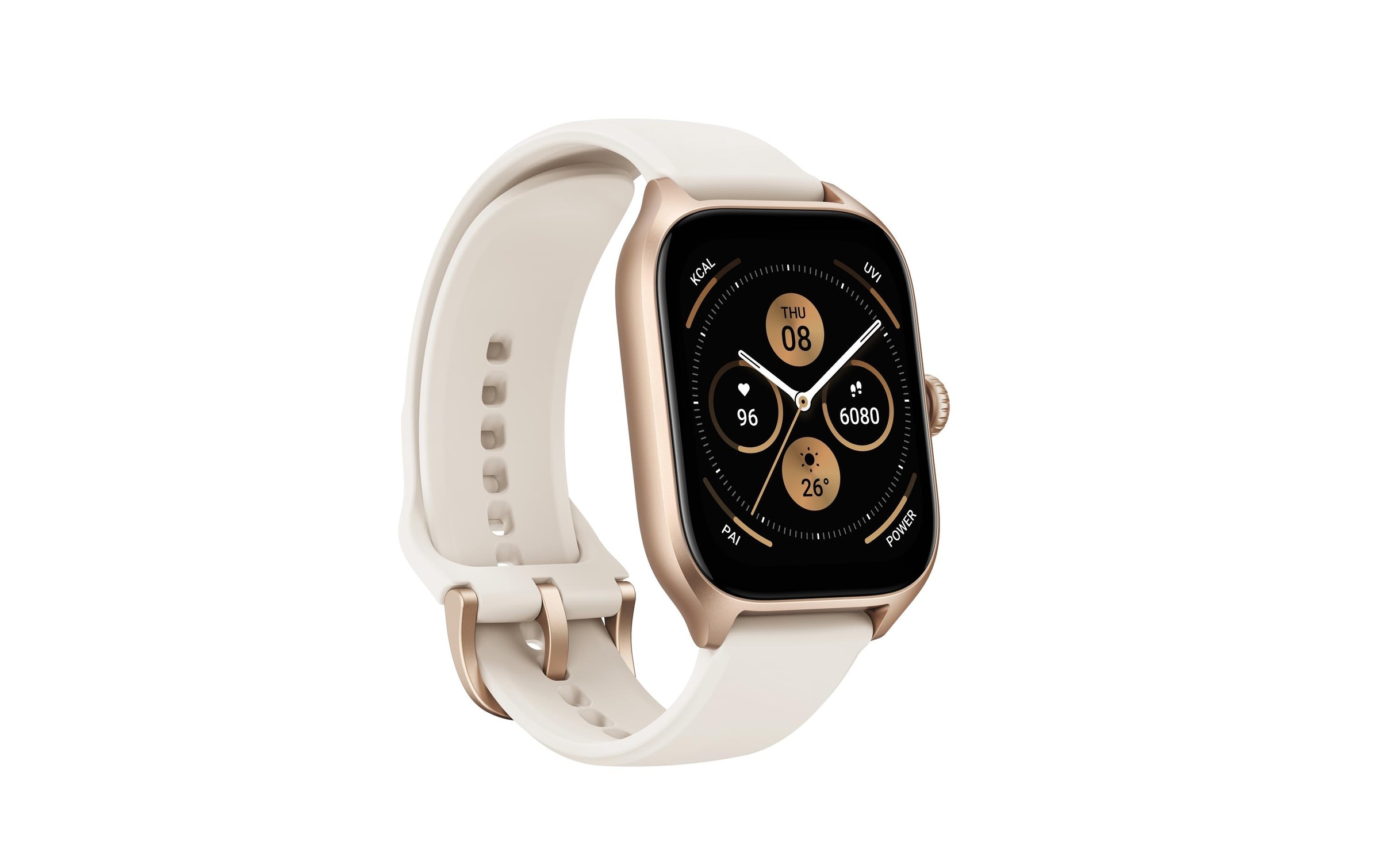 Amazfit Smartwatch »GTS 4 Misty Weis«, (4,42 cm / 1,75 Zoll),)