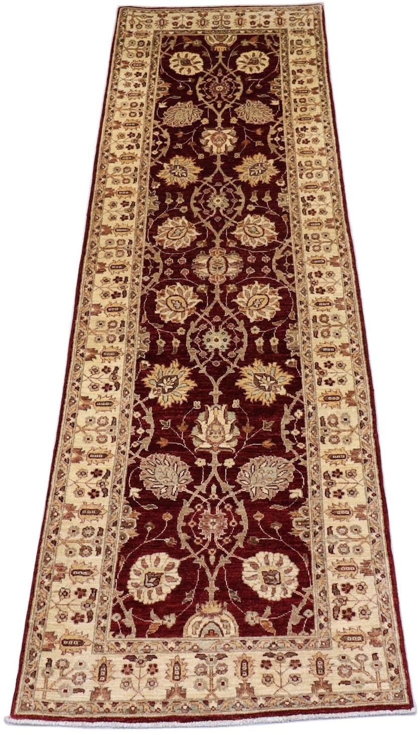 Image of morgenland Läufer »Ziegler Blumenmuster Rosso scuro 280 x 91 cm«, rechteckig, 0,6 mm Höhe, Handgeknüpft bei Ackermann Versand Schweiz